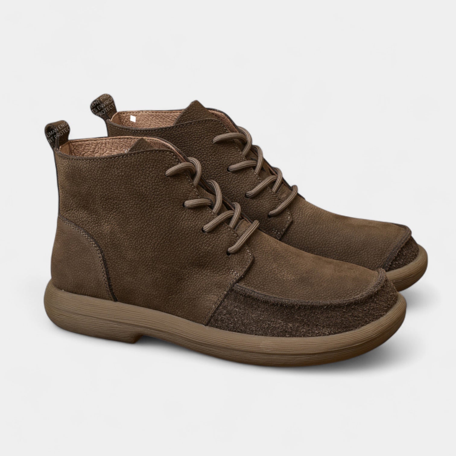 Bottines homme à lacets – Coupe basse montante à bout large