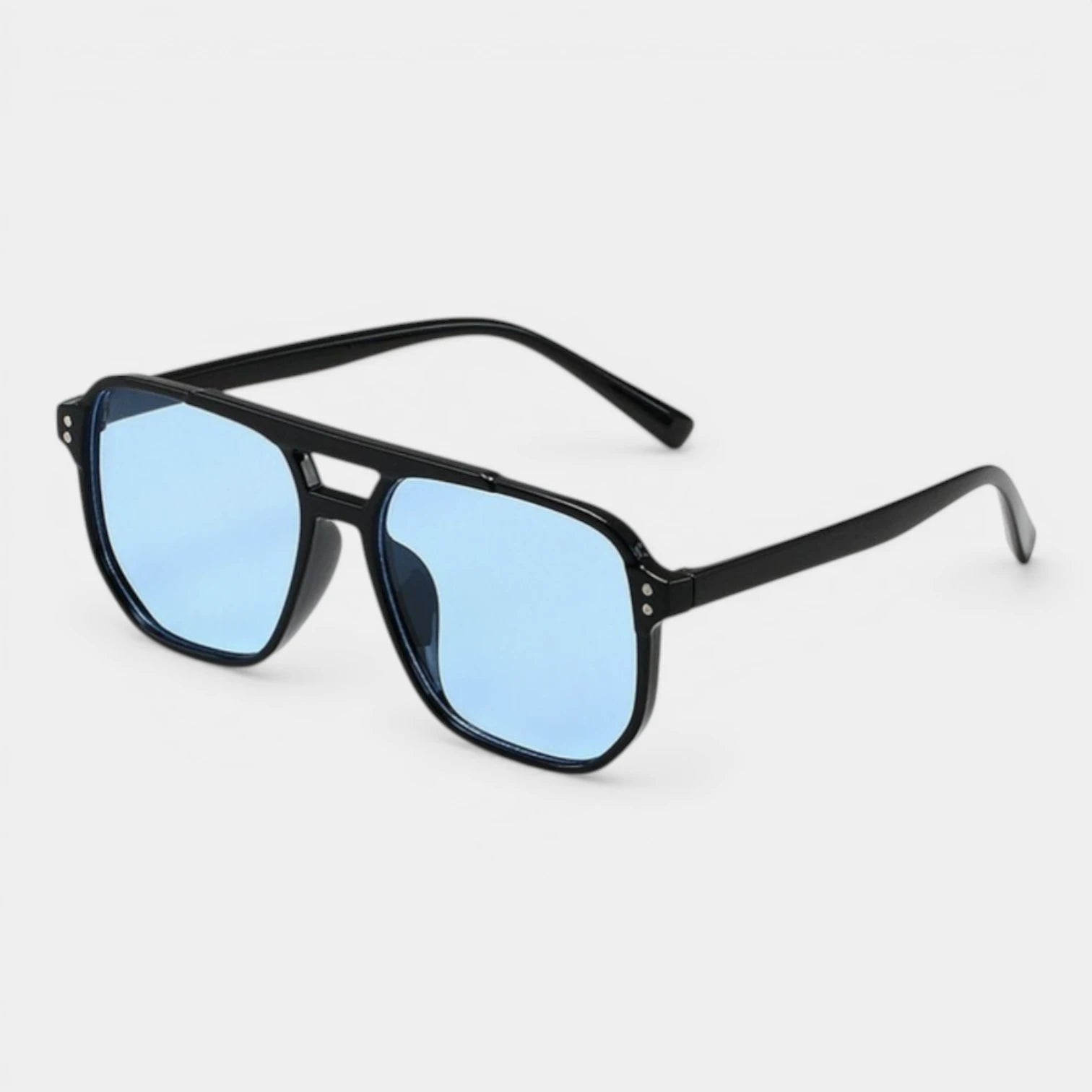 Lunettes Carrées Double Pont Verres Teintés pour Homme