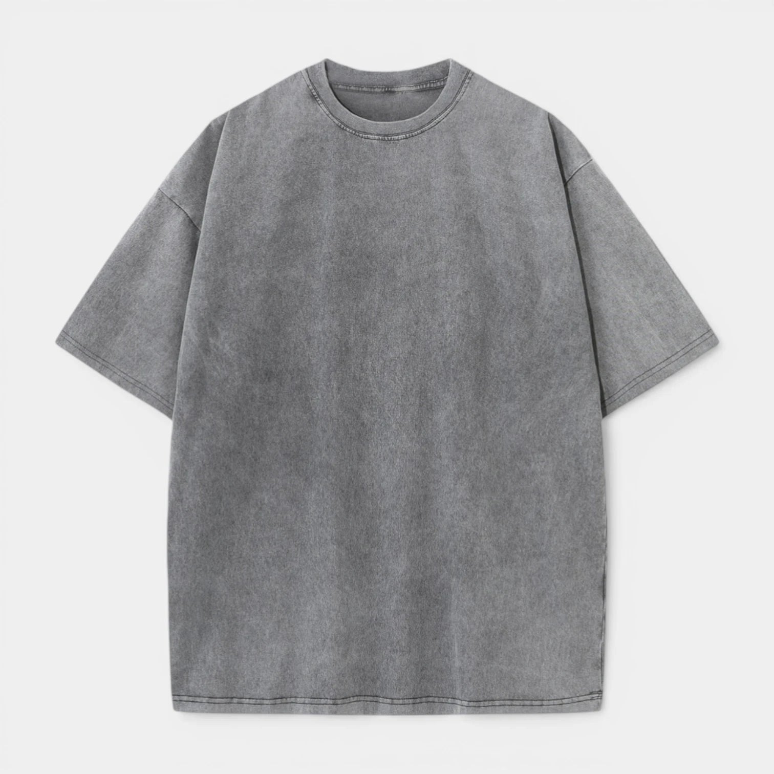T-shirt Homme Uni à Effet Délavé - Coupe Oversize