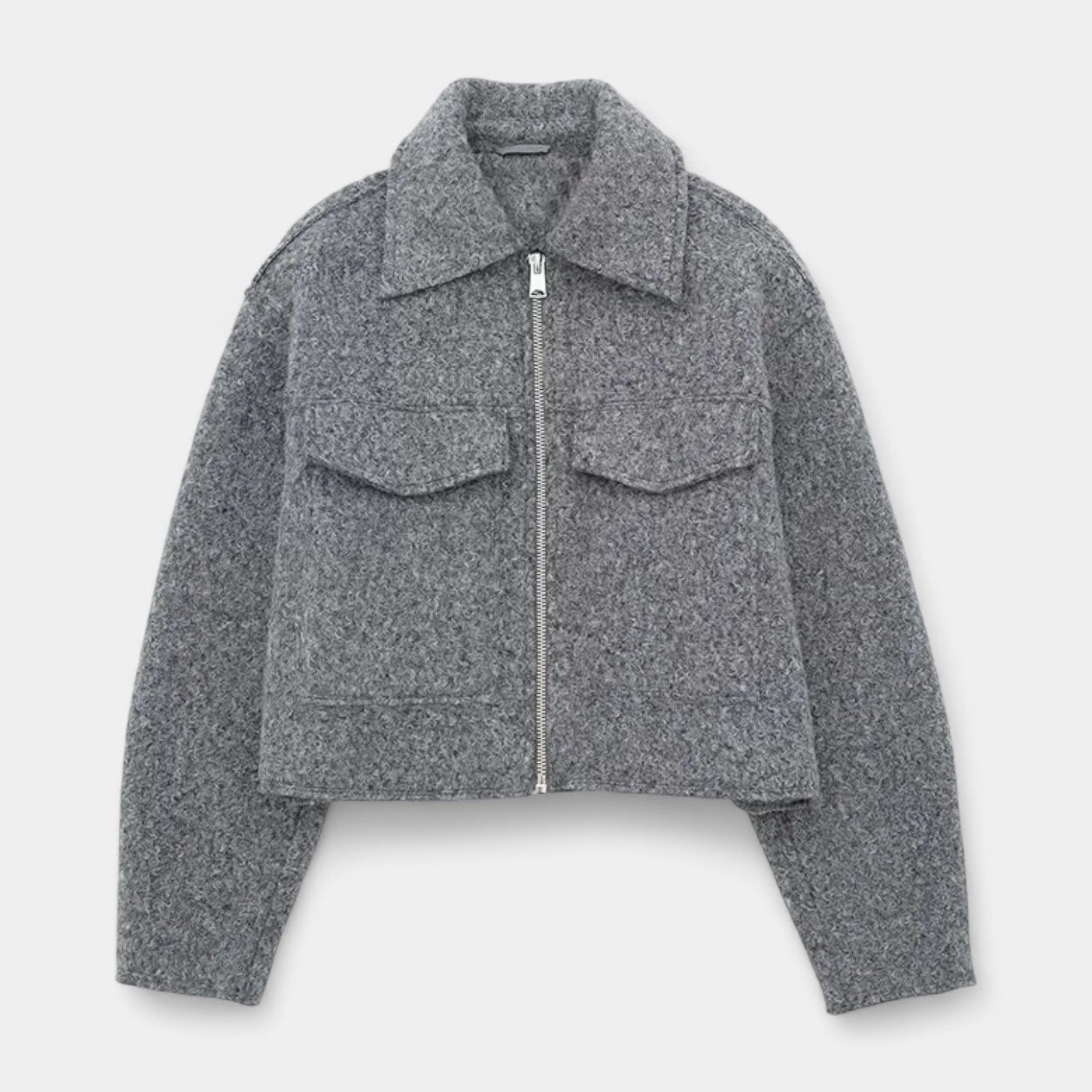 Veste Texturée Femme En Laine Mélangée