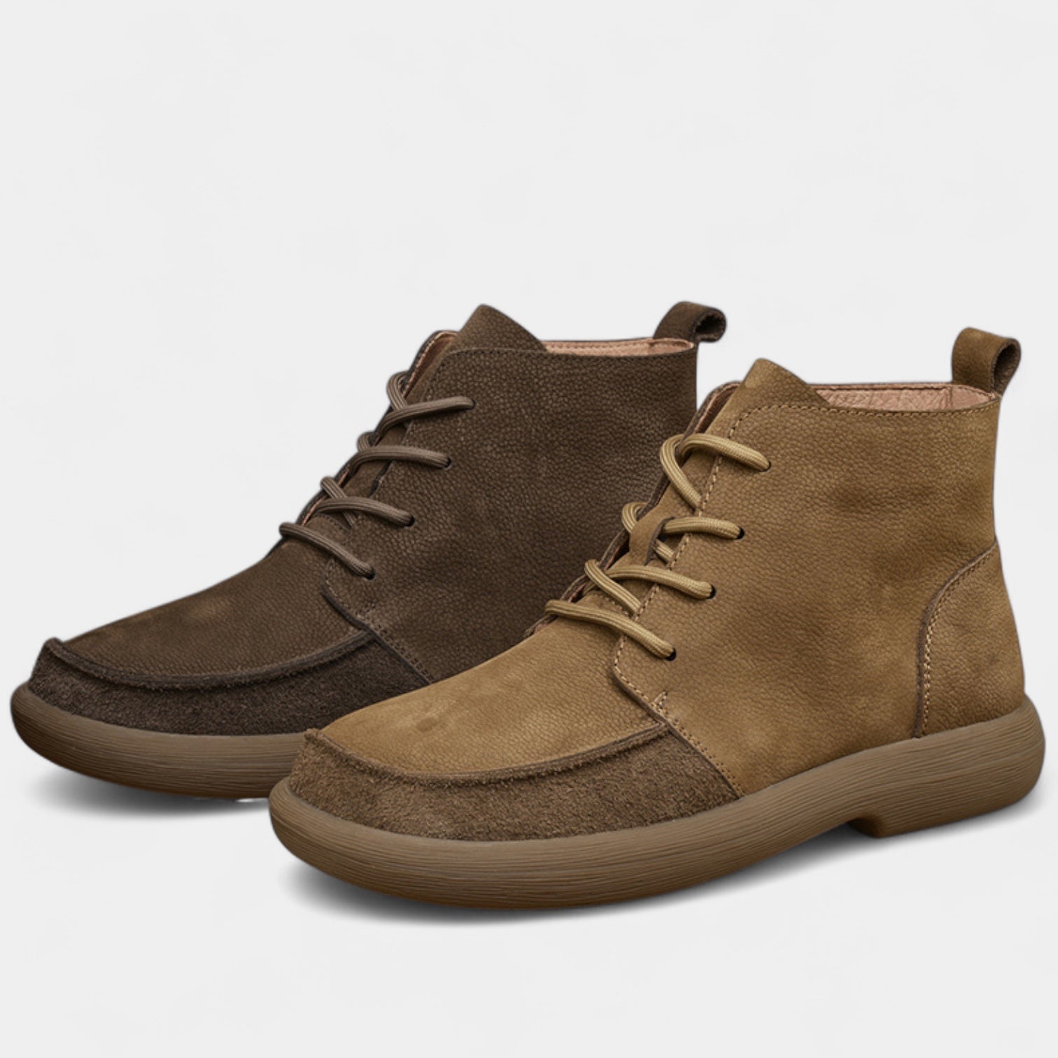 Bottines homme à lacets – Coupe basse montante à bout large