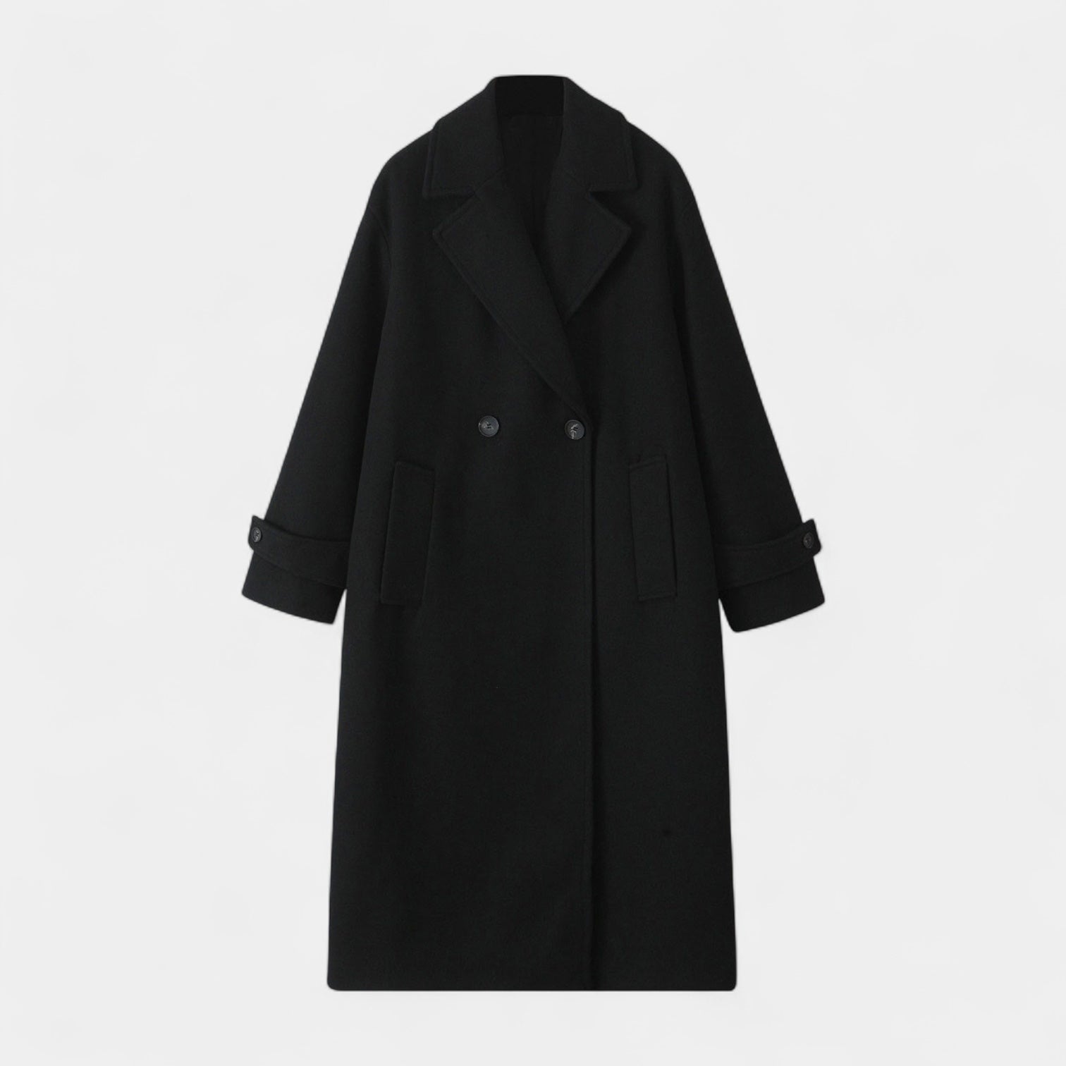 Manteau Long Femme À Revers