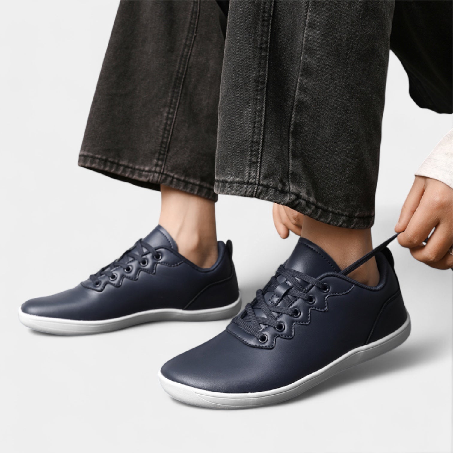 Chaussures basses homme – Design minimaliste à bout large