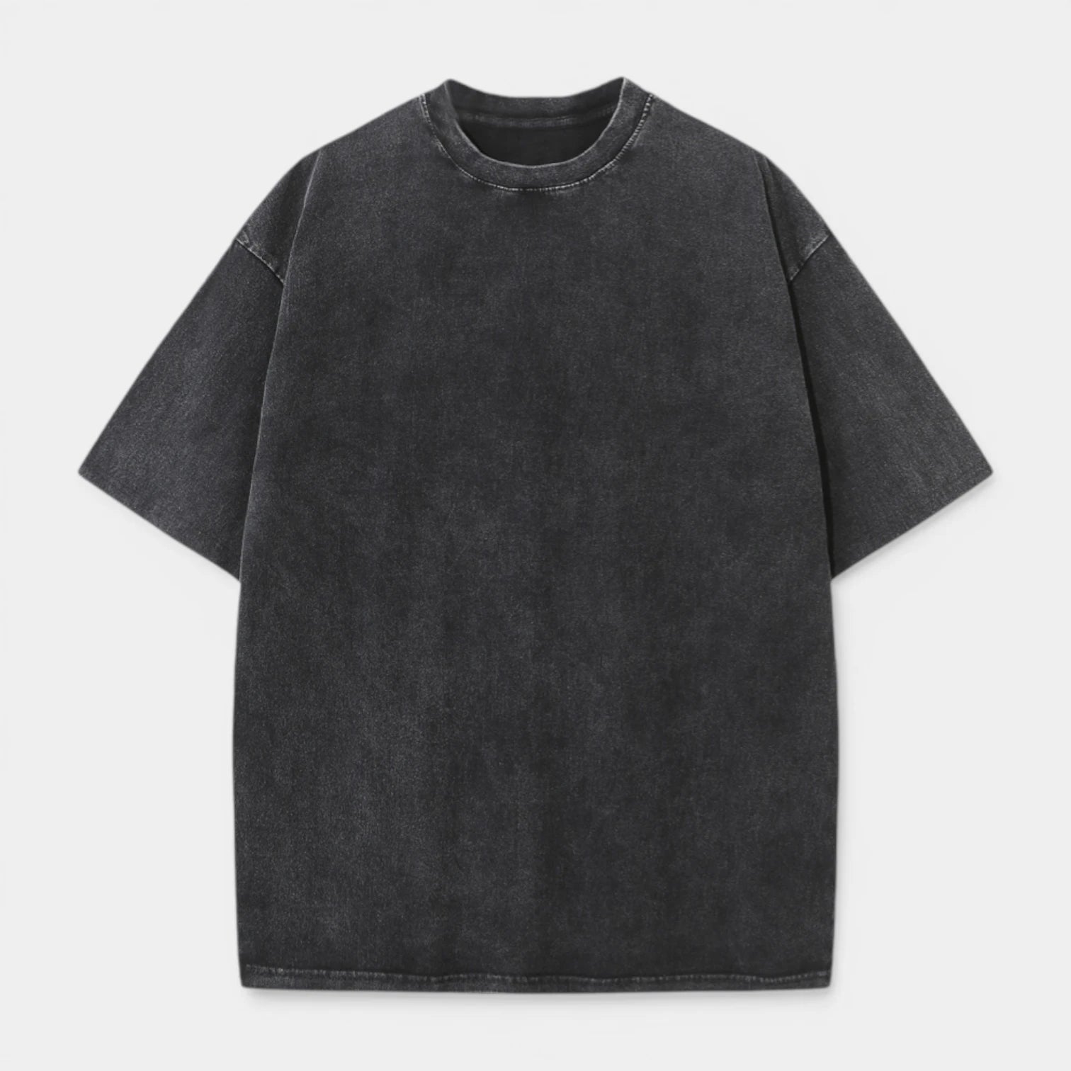 T-shirt Homme Uni à Effet Délavé - Coupe Oversize