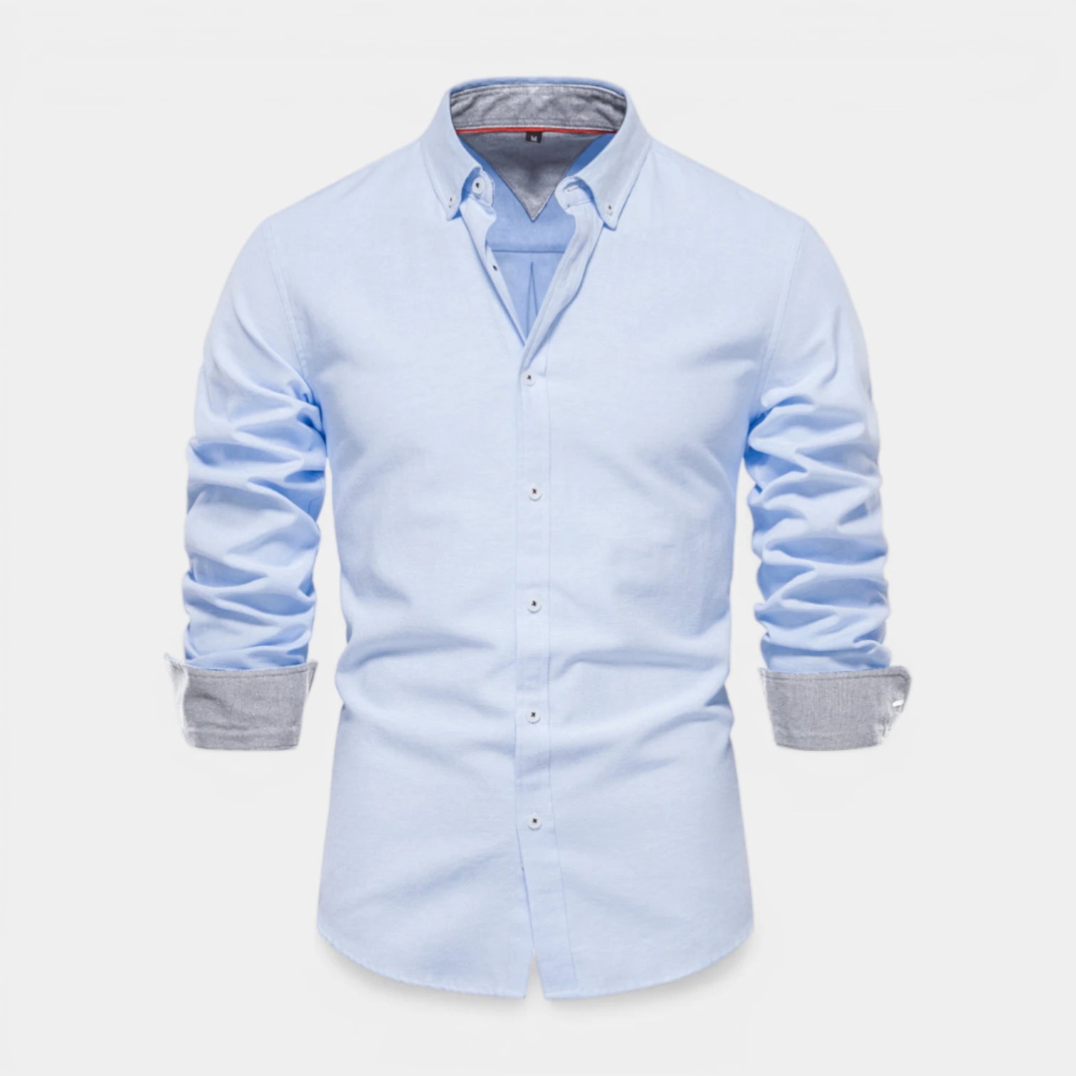 Chemise Homme à Boutons Manches Longues Col Boutonné