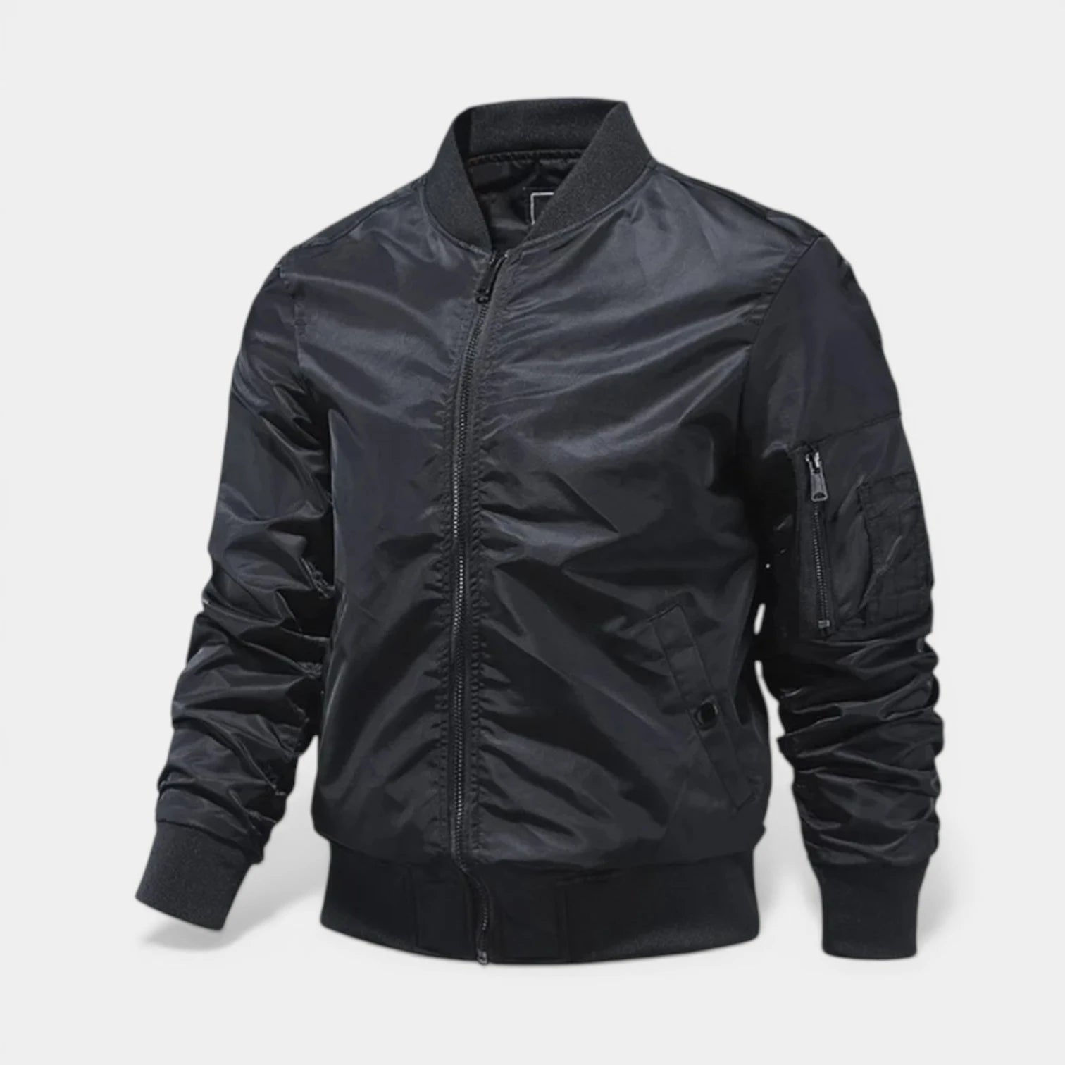 Blouson Bomber Homme Zippé Poche Utilitaire