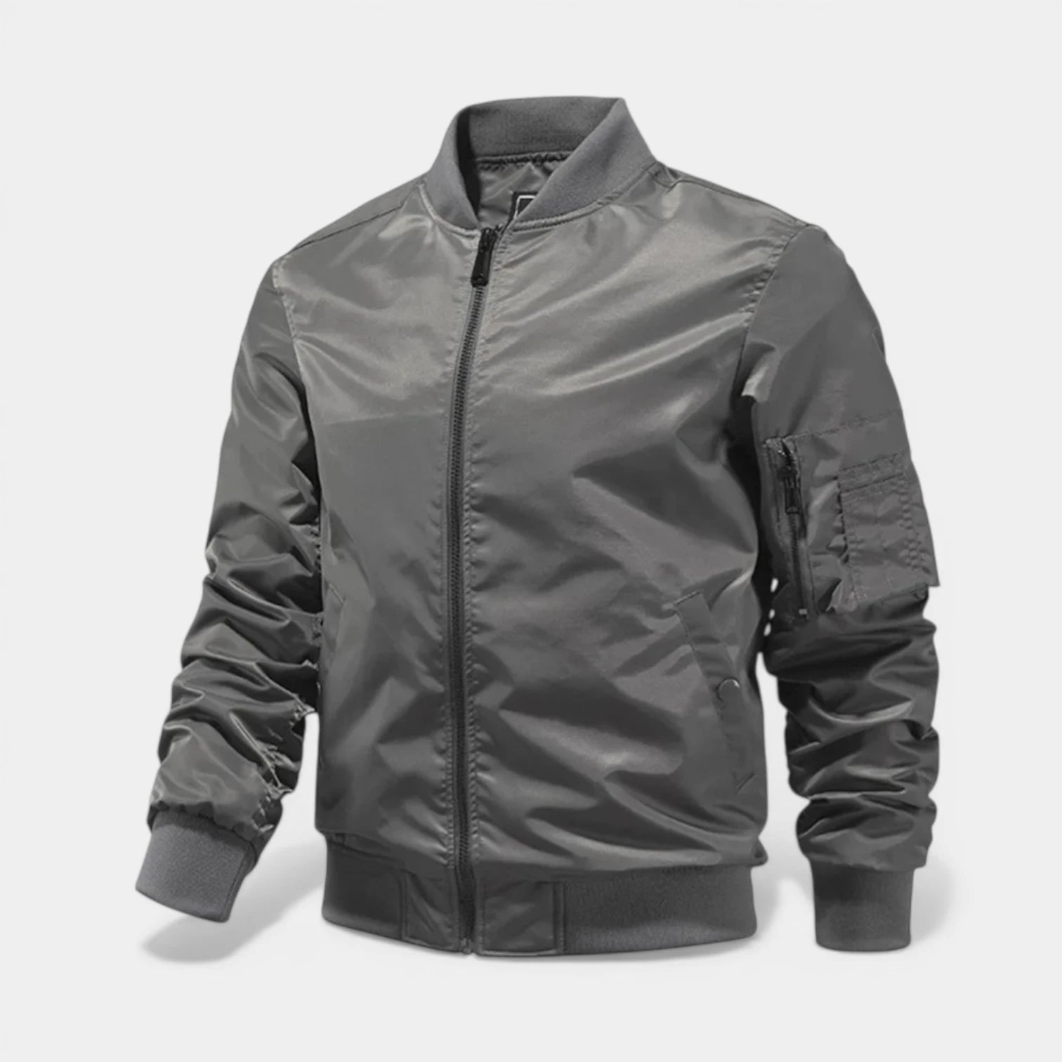 Blouson Bomber Homme Zippé Poche Utilitaire