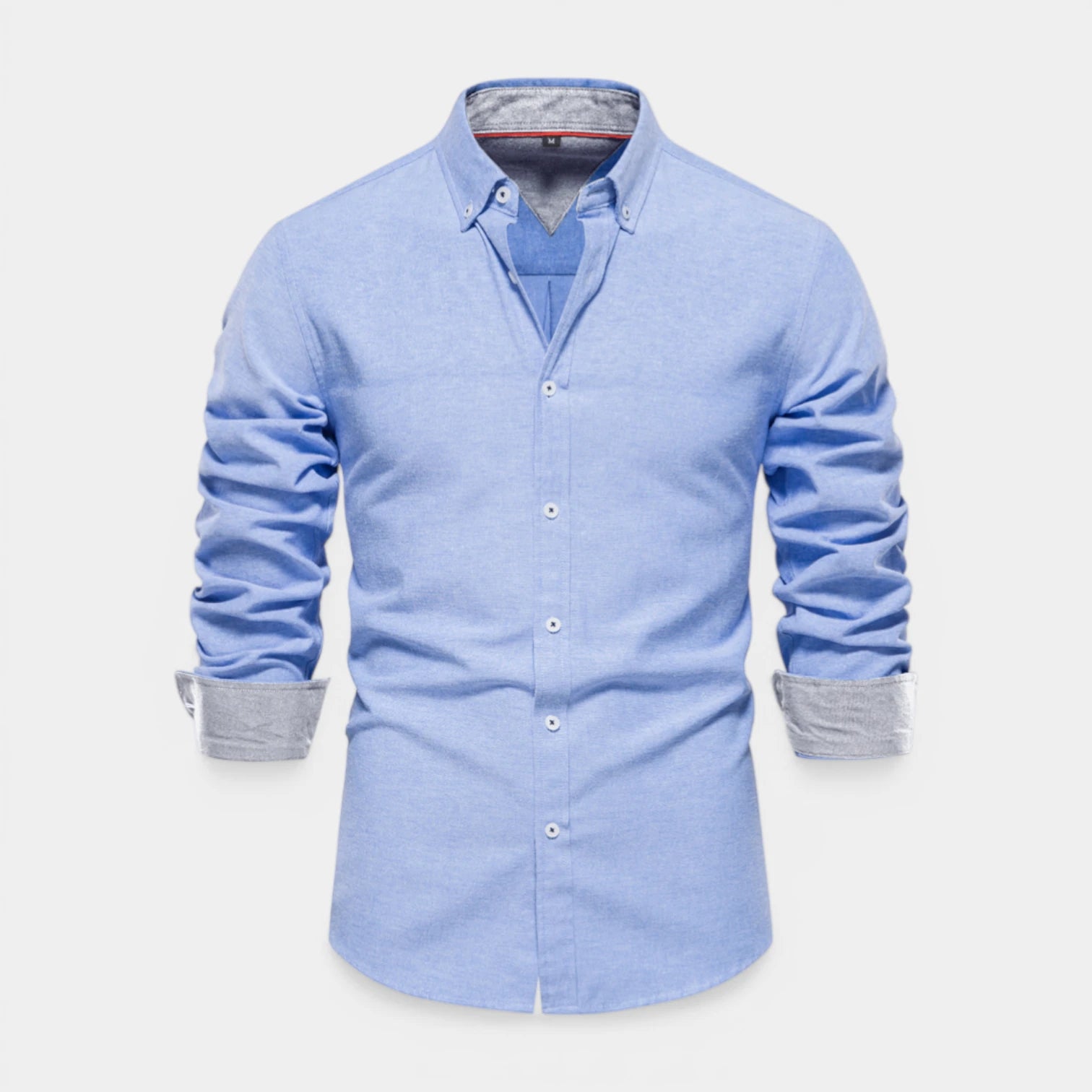 Chemise Homme à Boutons Manches Longues Col Boutonné