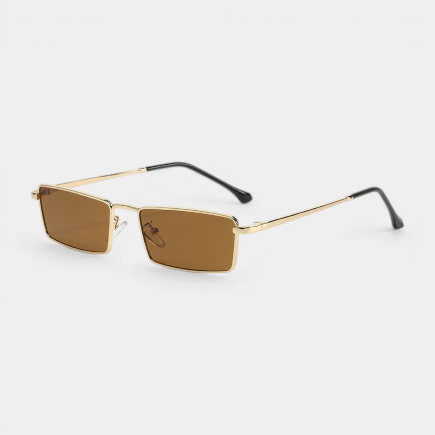 Lunettes Rectangulaires Métal Profil Fin pour Homme