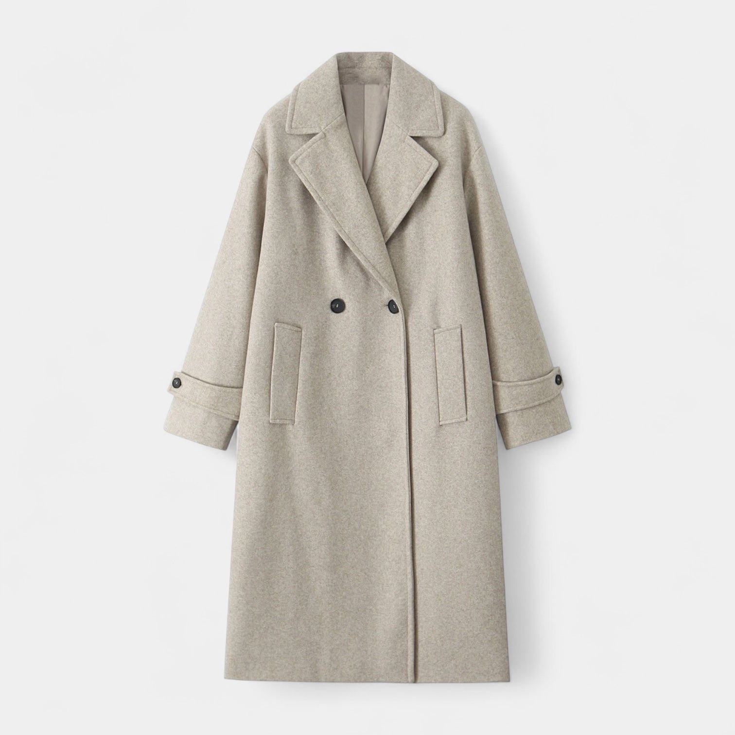Manteau Long Femme À Revers