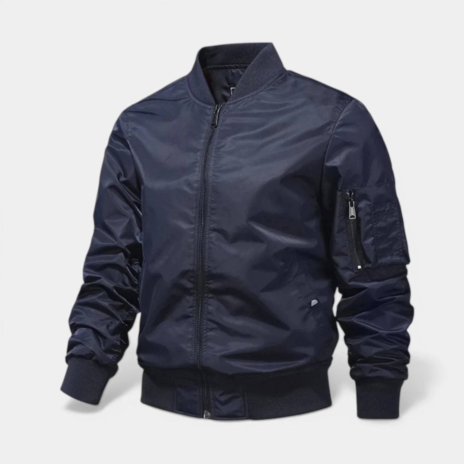 Blouson Bomber Homme Zippé Poche Utilitaire