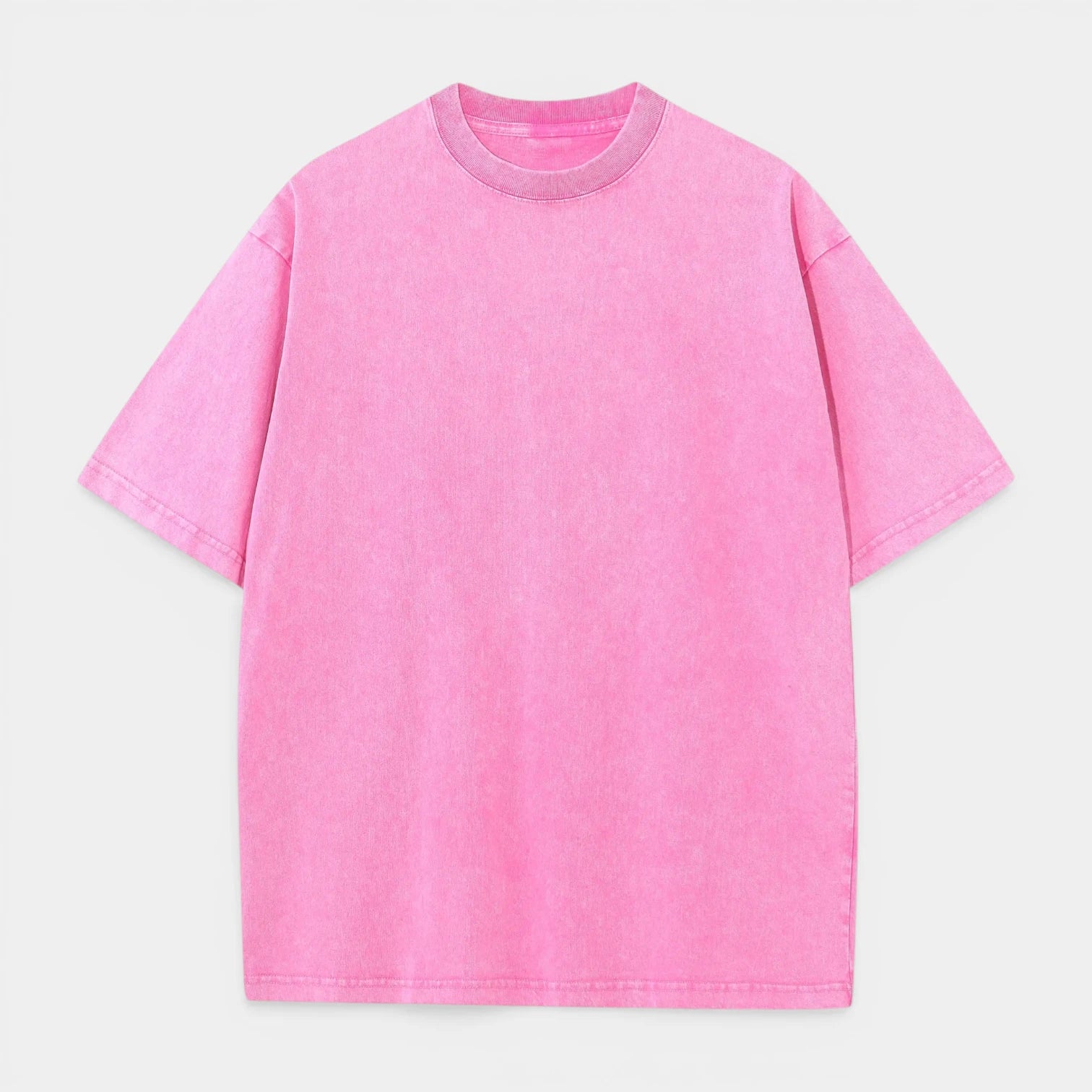 T-shirt Homme Uni à Effet Délavé - Coupe Oversize