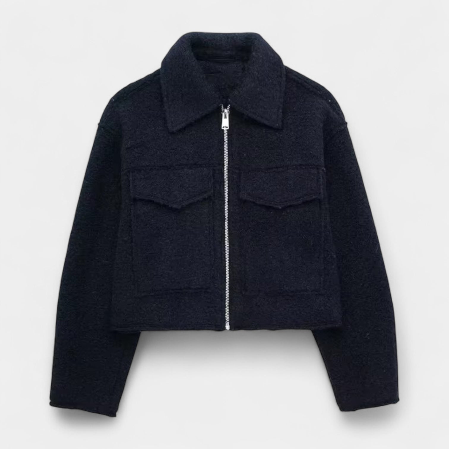 Veste Texturée Femme En Laine Mélangée