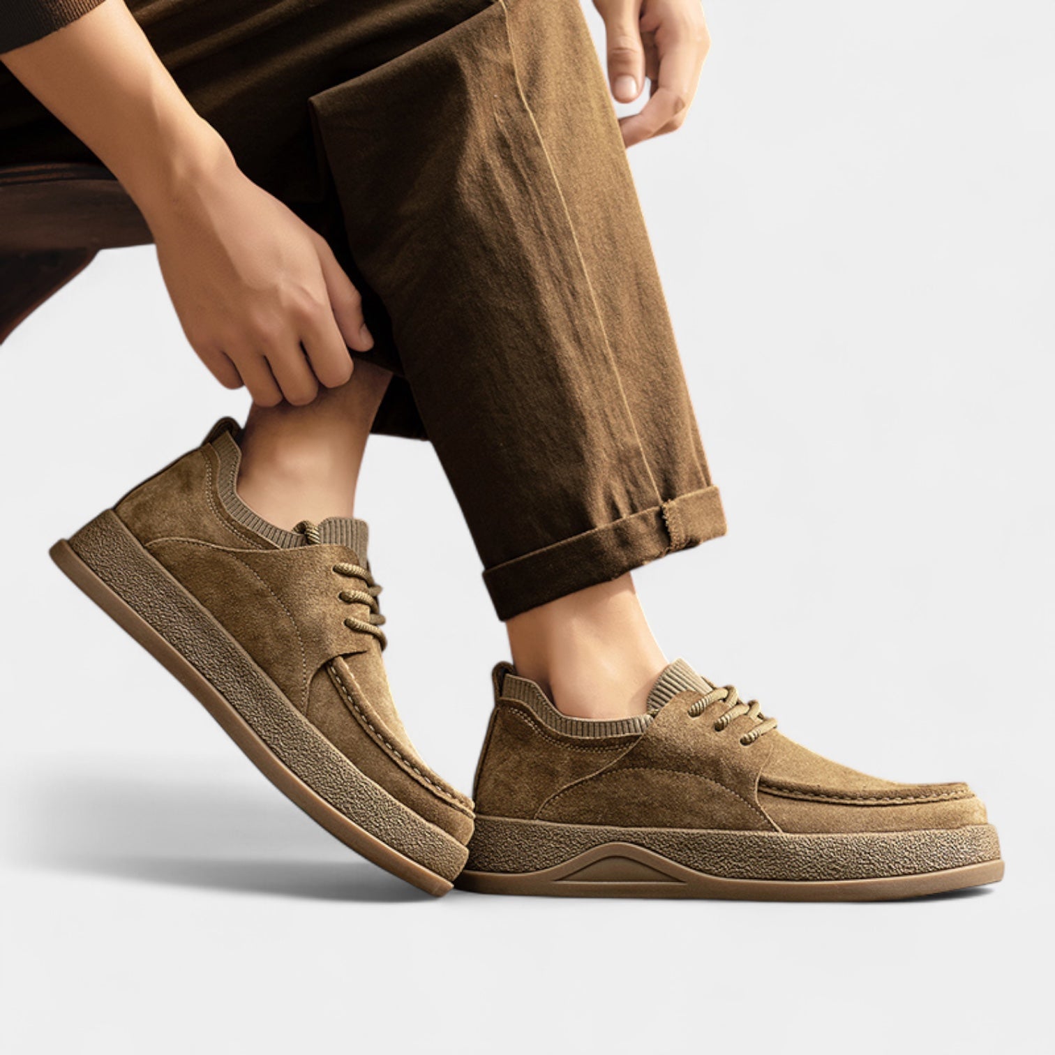 Baskets basses homme – Design moderne à bout large