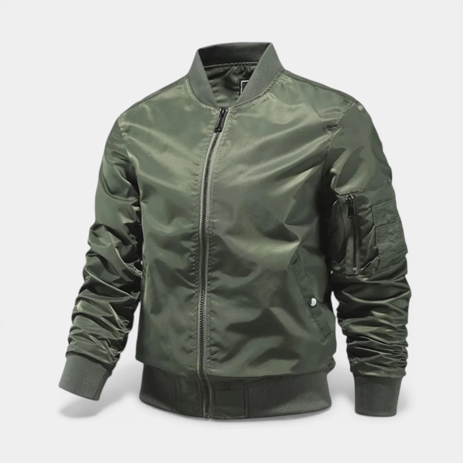 Blouson Bomber Homme Zippé Poche Utilitaire