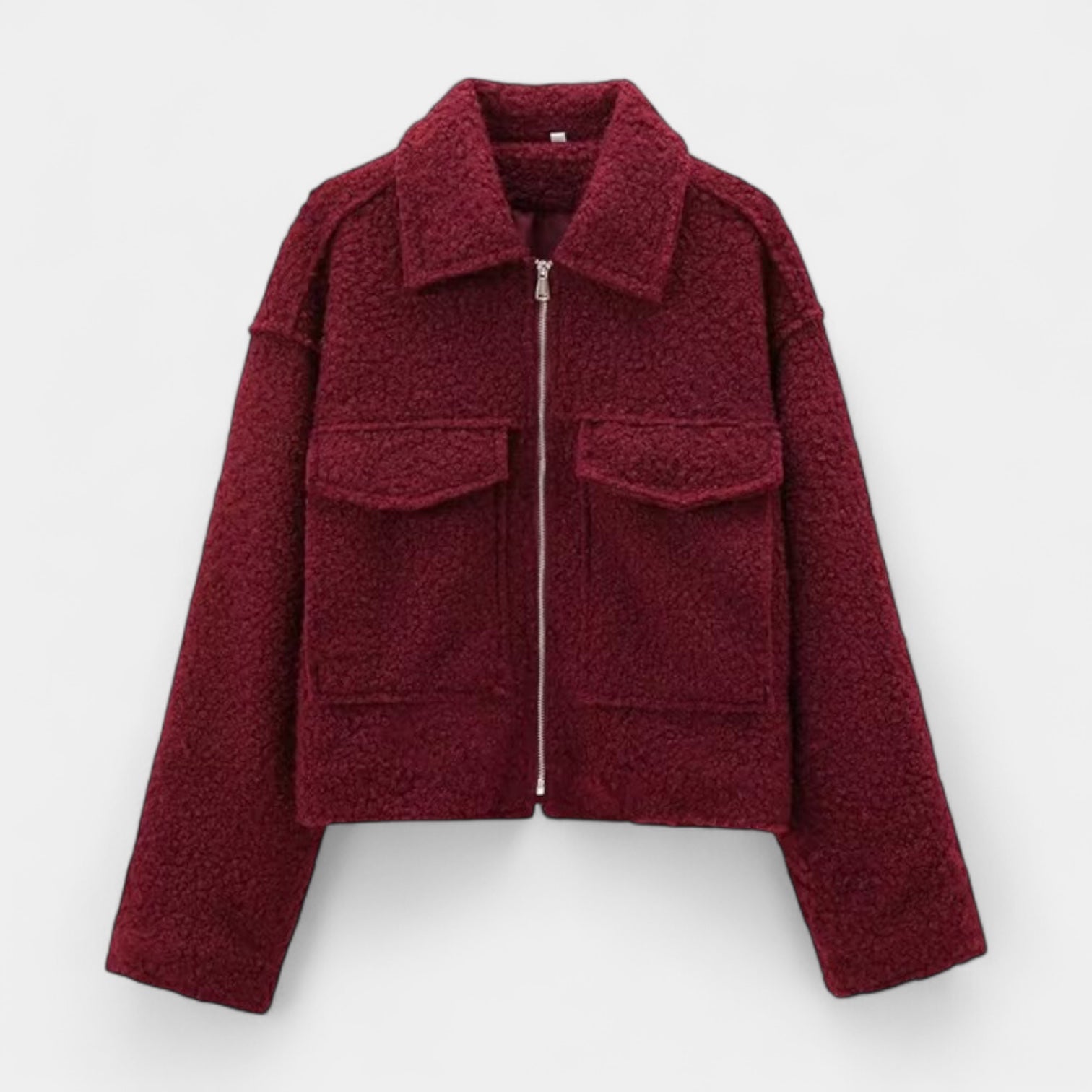 Veste Texturée Femme En Laine Mélangée