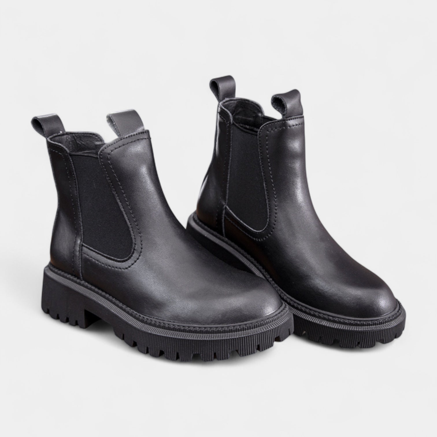 Bottines Femme En Cuir Chelsea