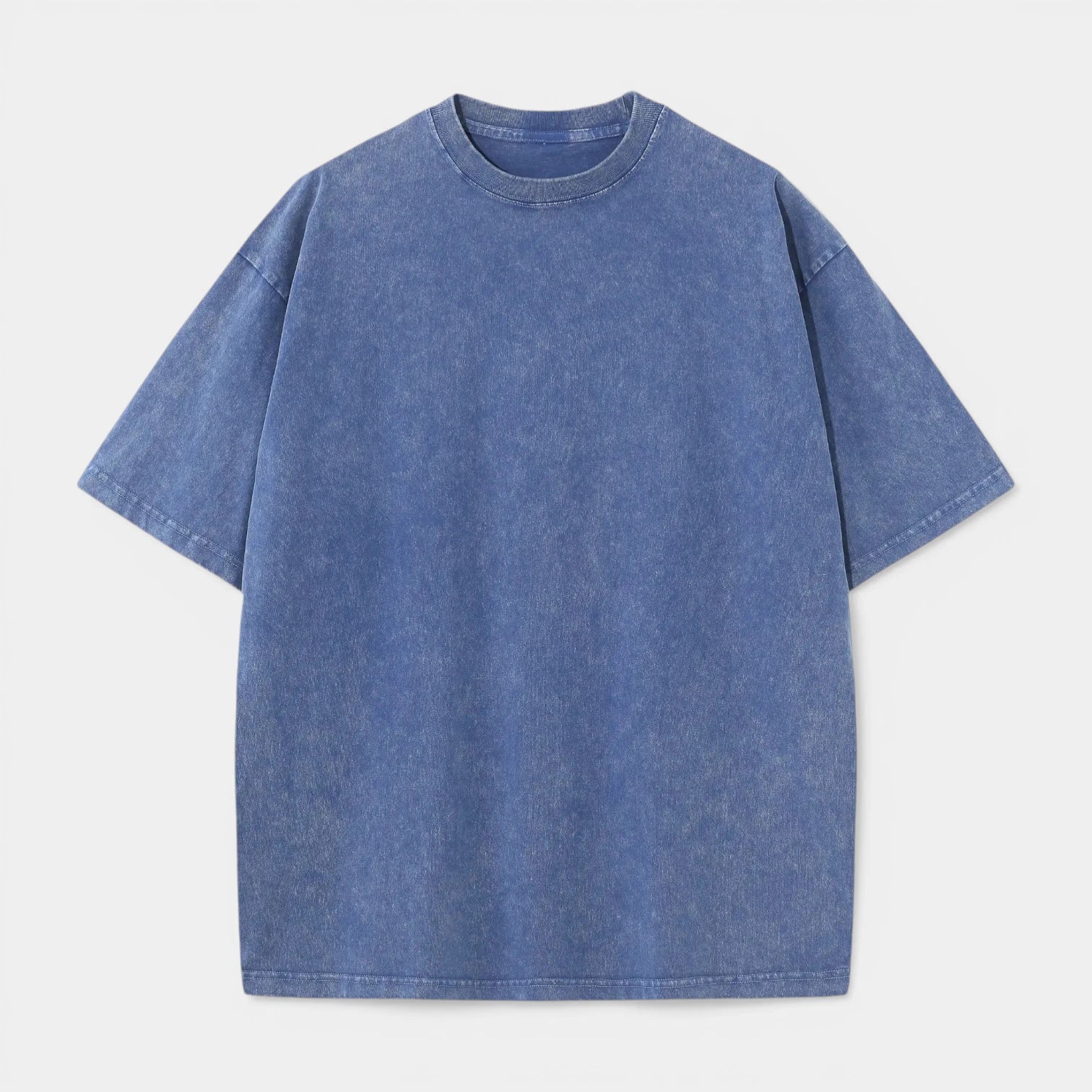 T-shirt Homme Uni à Effet Délavé - Coupe Oversize