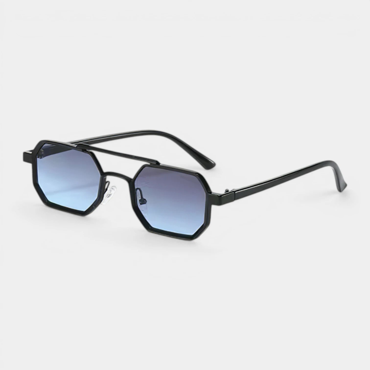 Lunettes Octogonales Pont Métallique Verres Teintés pour Homme