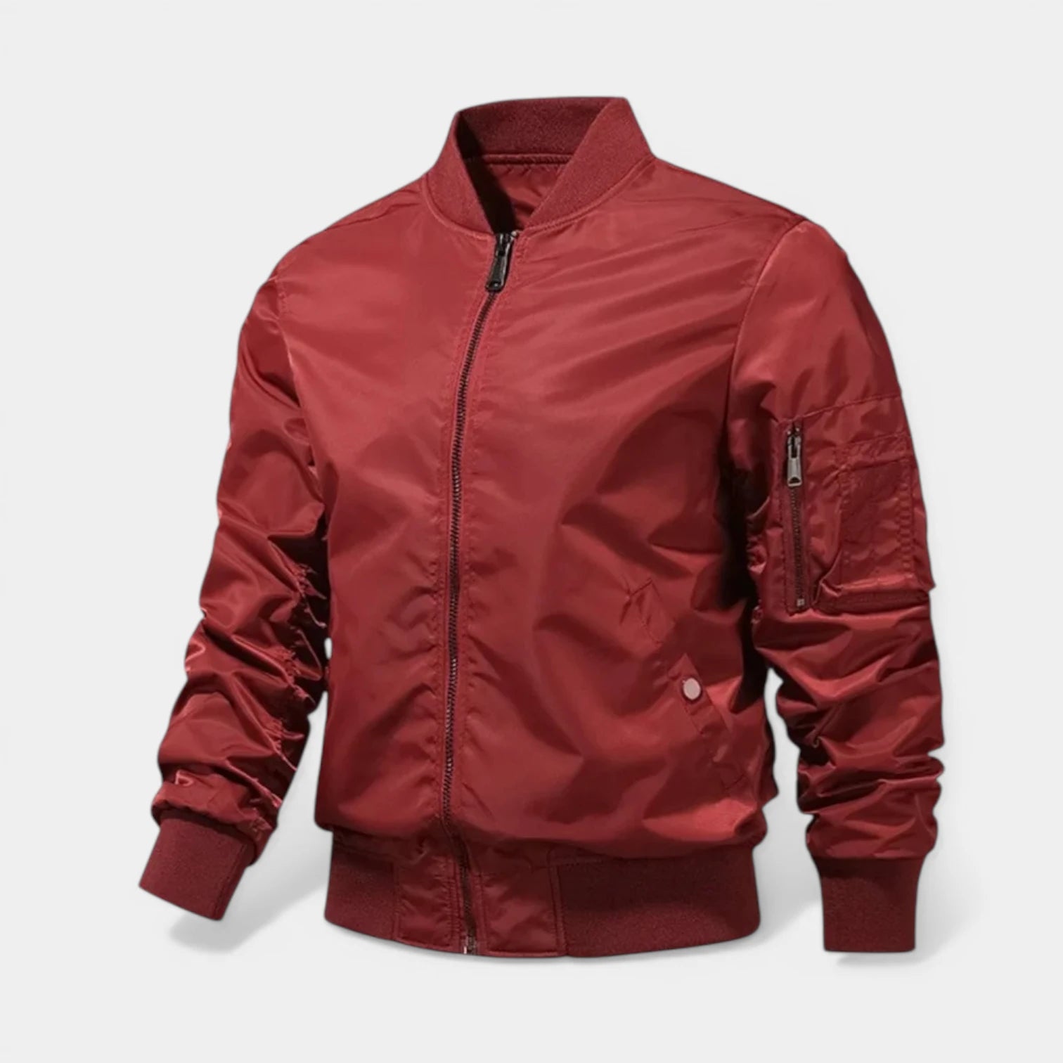 Blouson Bomber Homme Zippé Poche Utilitaire