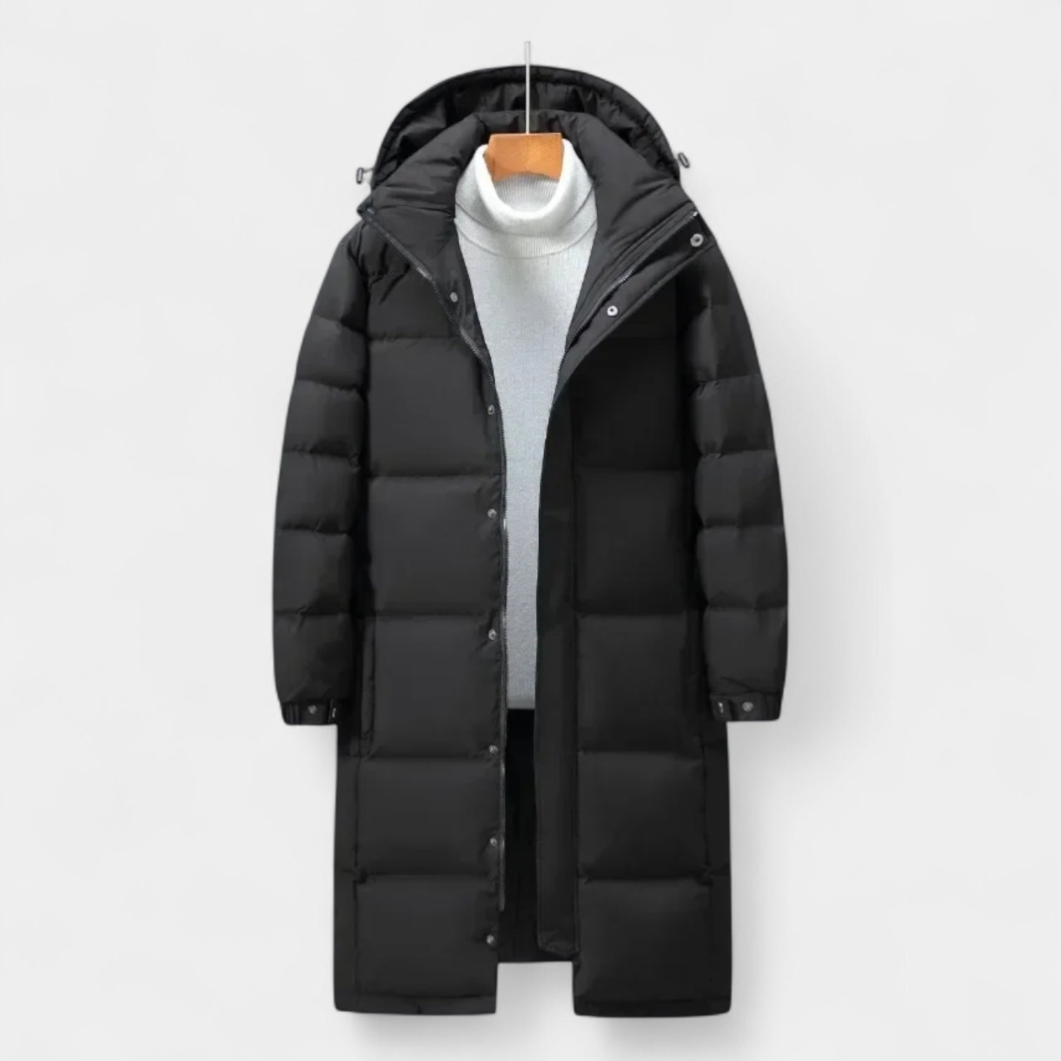 Manteau Long Matelassé Homme Avec Capuche
