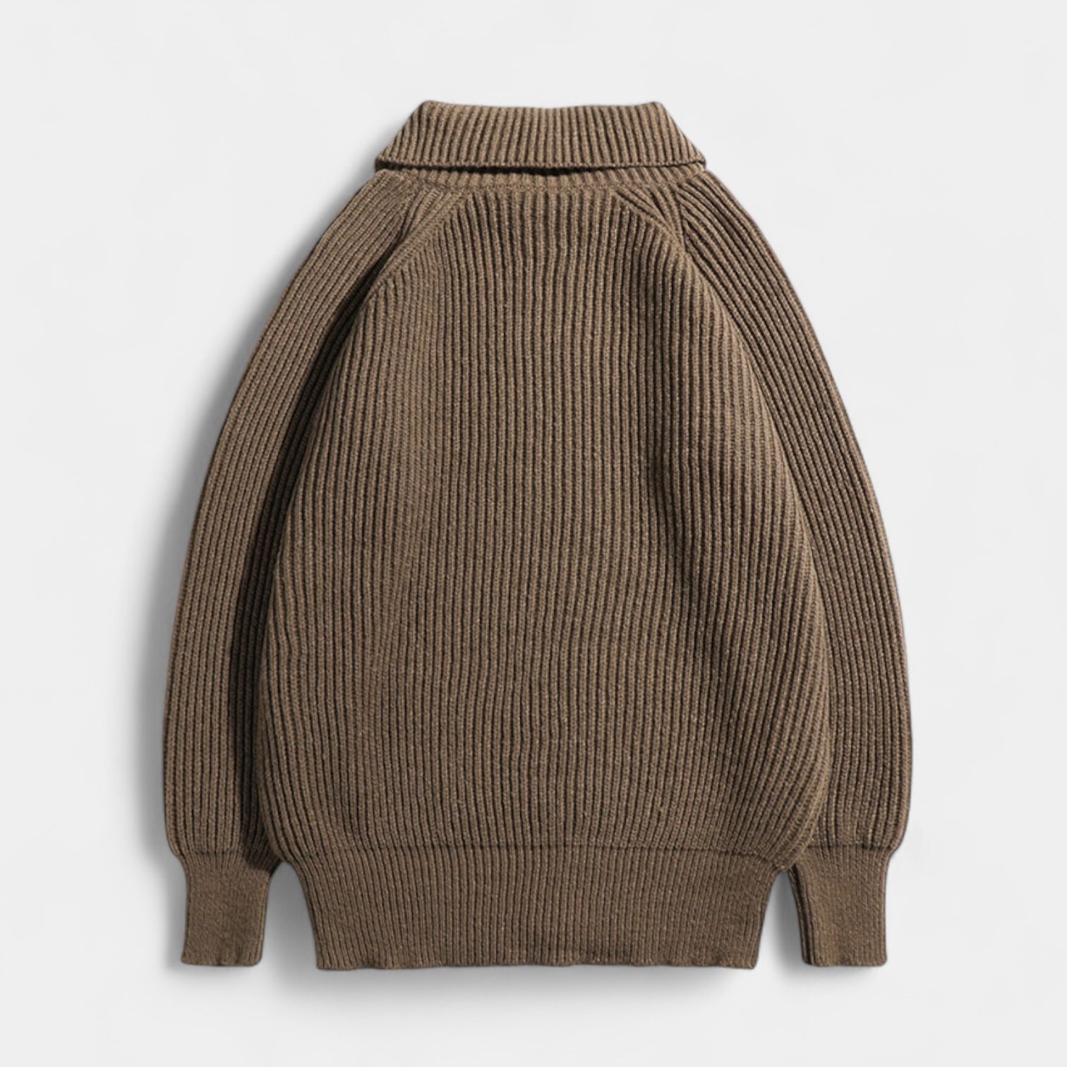 Pull Homme En Maille Zippé Intégral