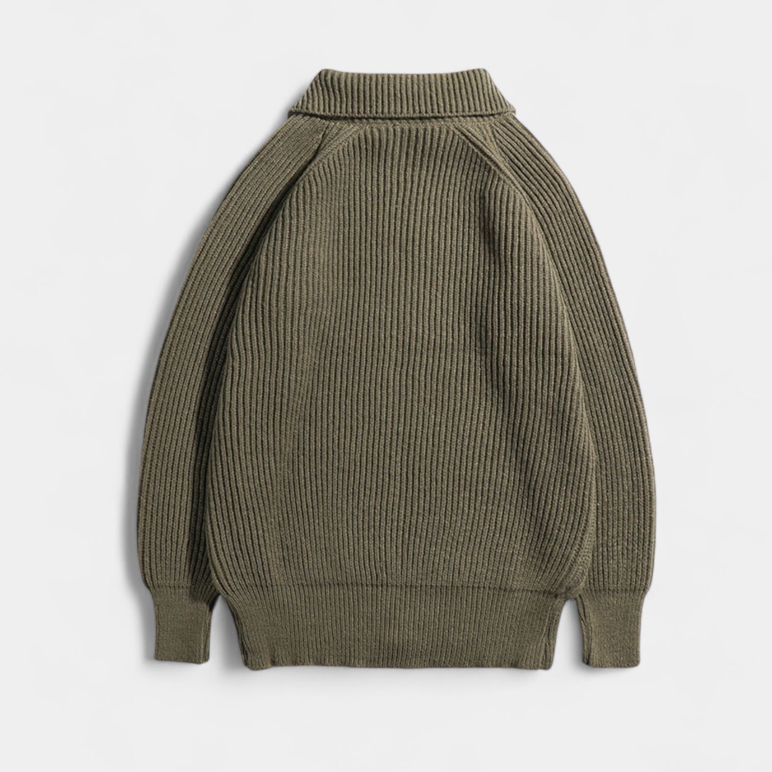 Pull Homme En Maille Zippé Intégral