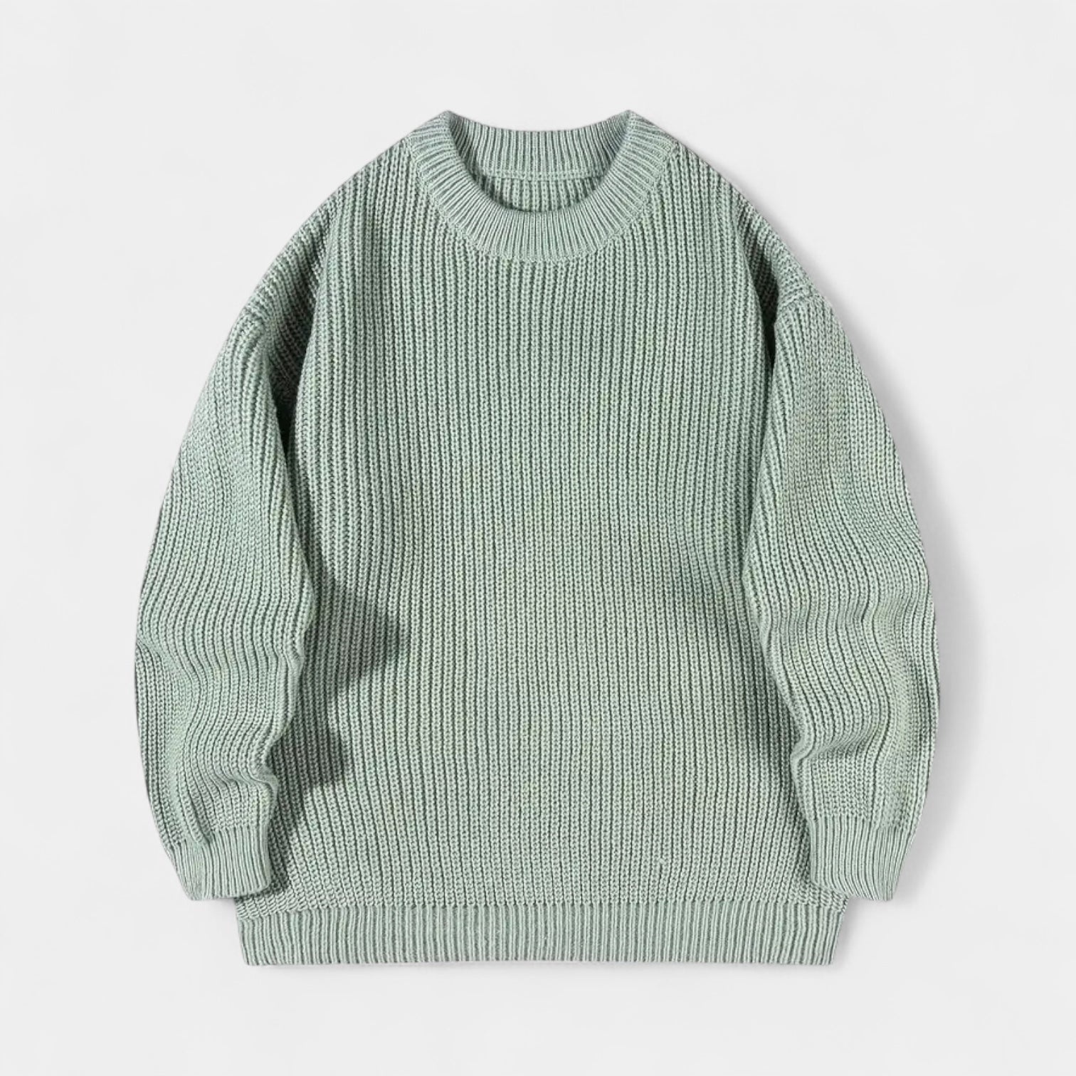 Pull homme à col rond – Maille texturée à coupe régulière
