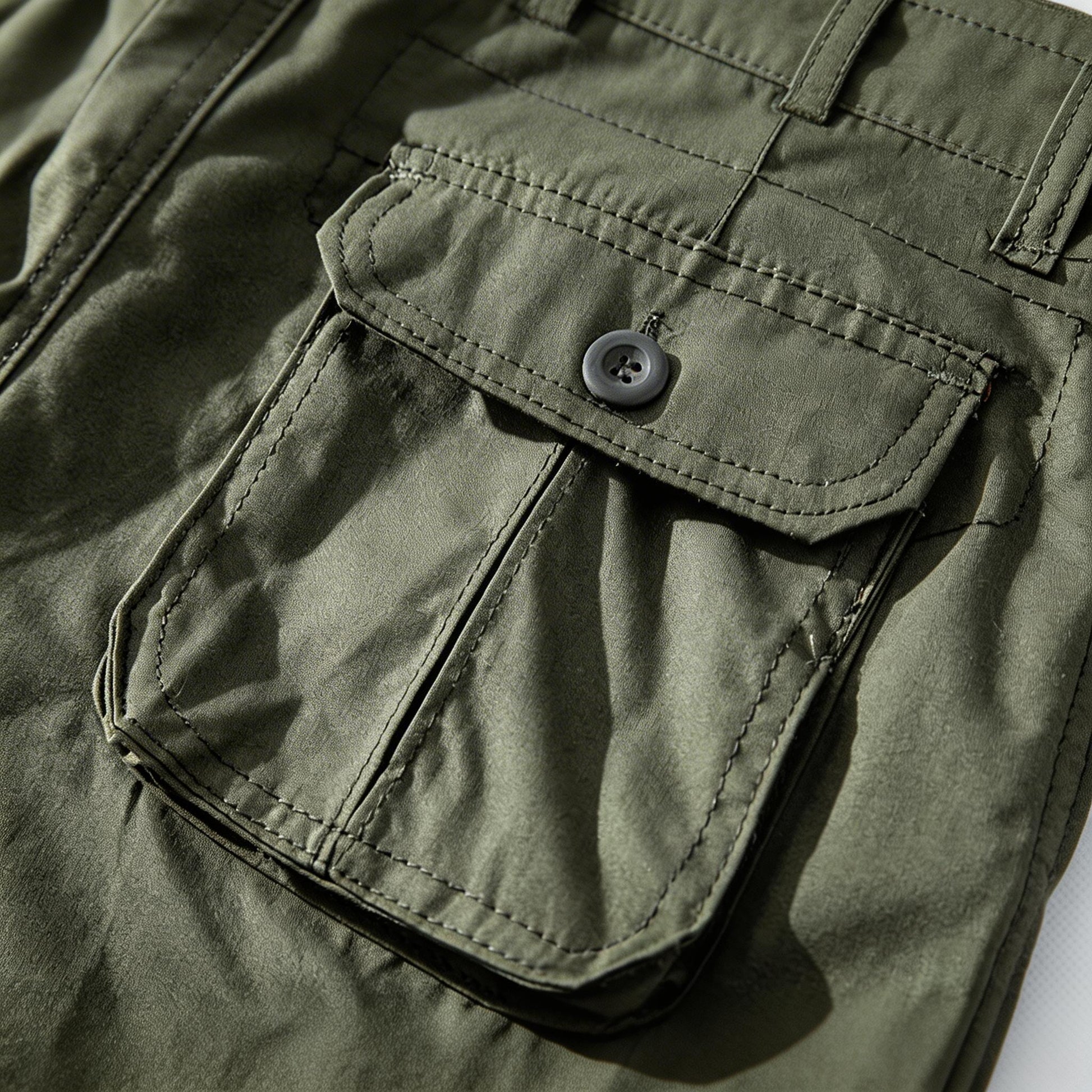 Men's Cargo Shorts with Flap Pockets, Straight Relaxed Fit