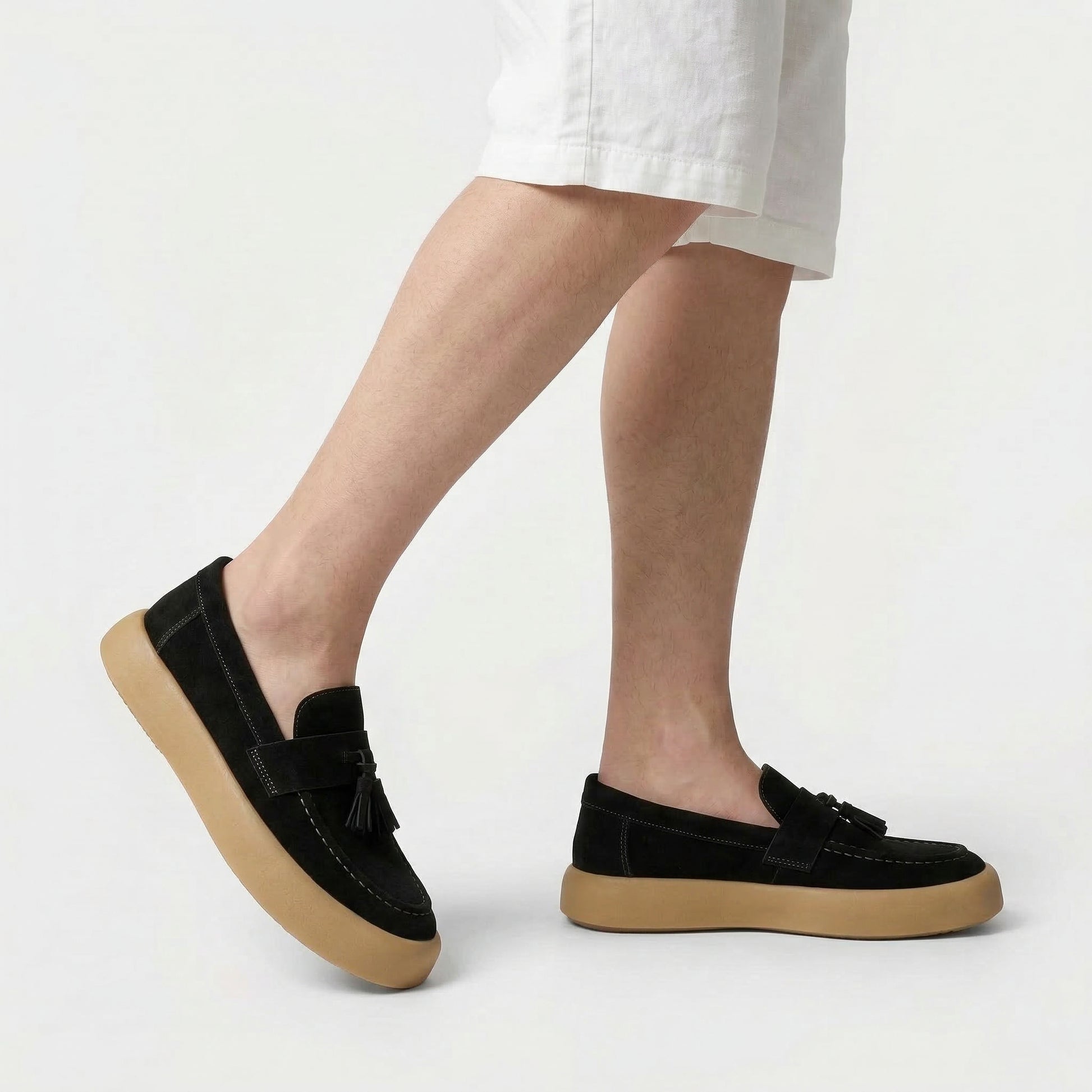 Mocassins Homme Pampilles Semelle Épaisse Casual