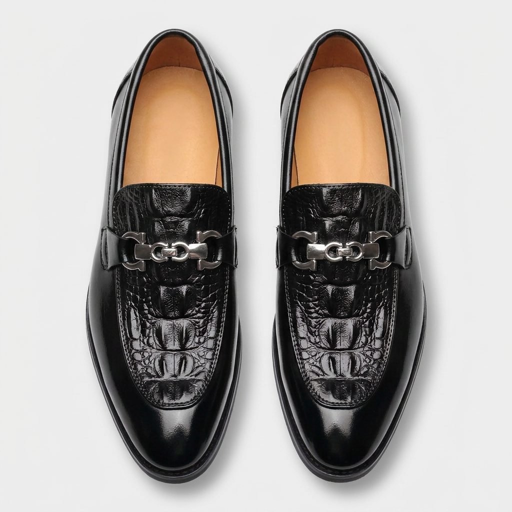 Richelieu Brogue Cuir Bout Fleuri Classique pour Homme