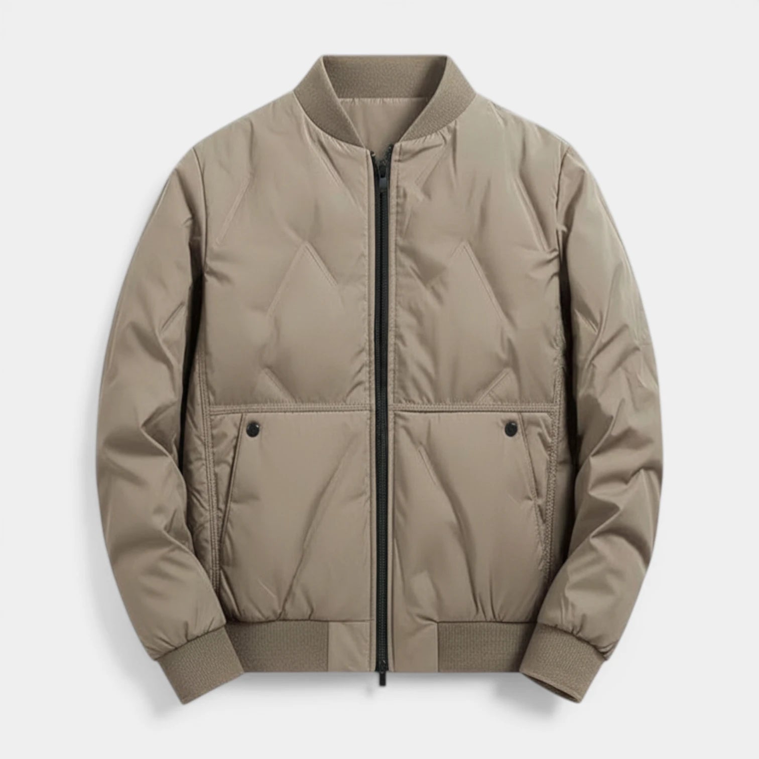 Blouson Aviateur Matelassé Pour Homme Avec Fermeture Éclair