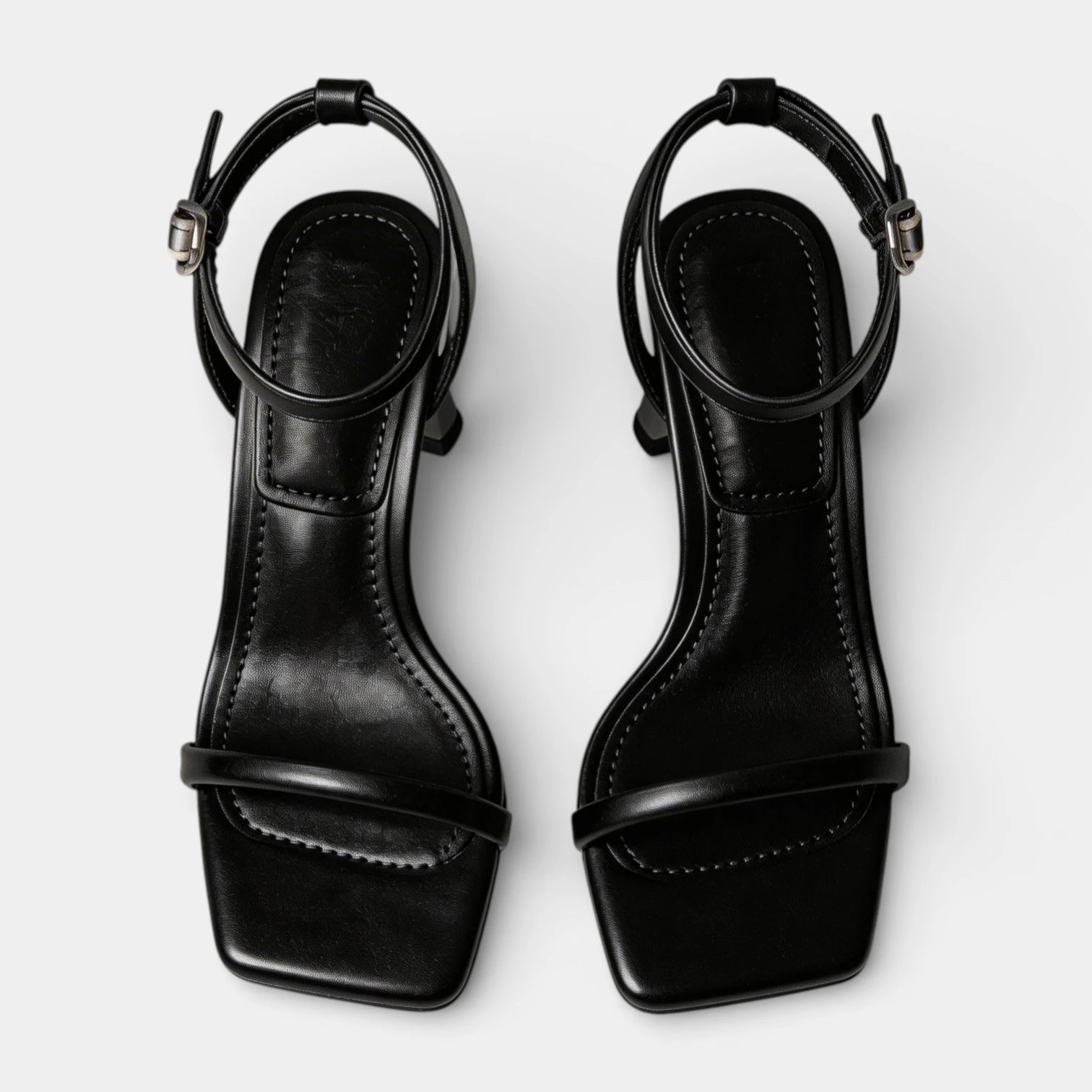 Sandales à Talon Femme Bout Carré – Bride Cheville Design Minimaliste