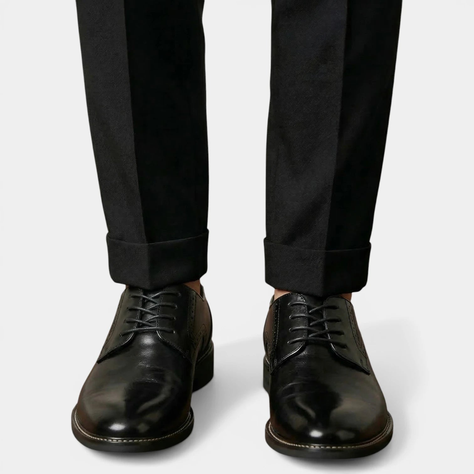 Chaussures Homme à Lacets Brillantes Bout Uni Structurée