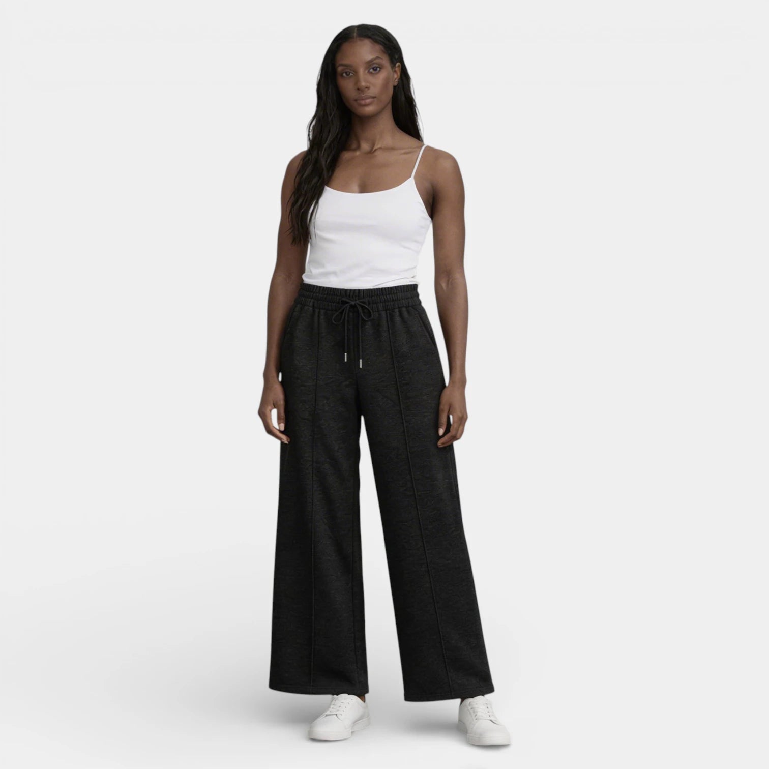 Pantalon Large Femme Cordon de Serrage – Taille Élastique Coupe Décontractée