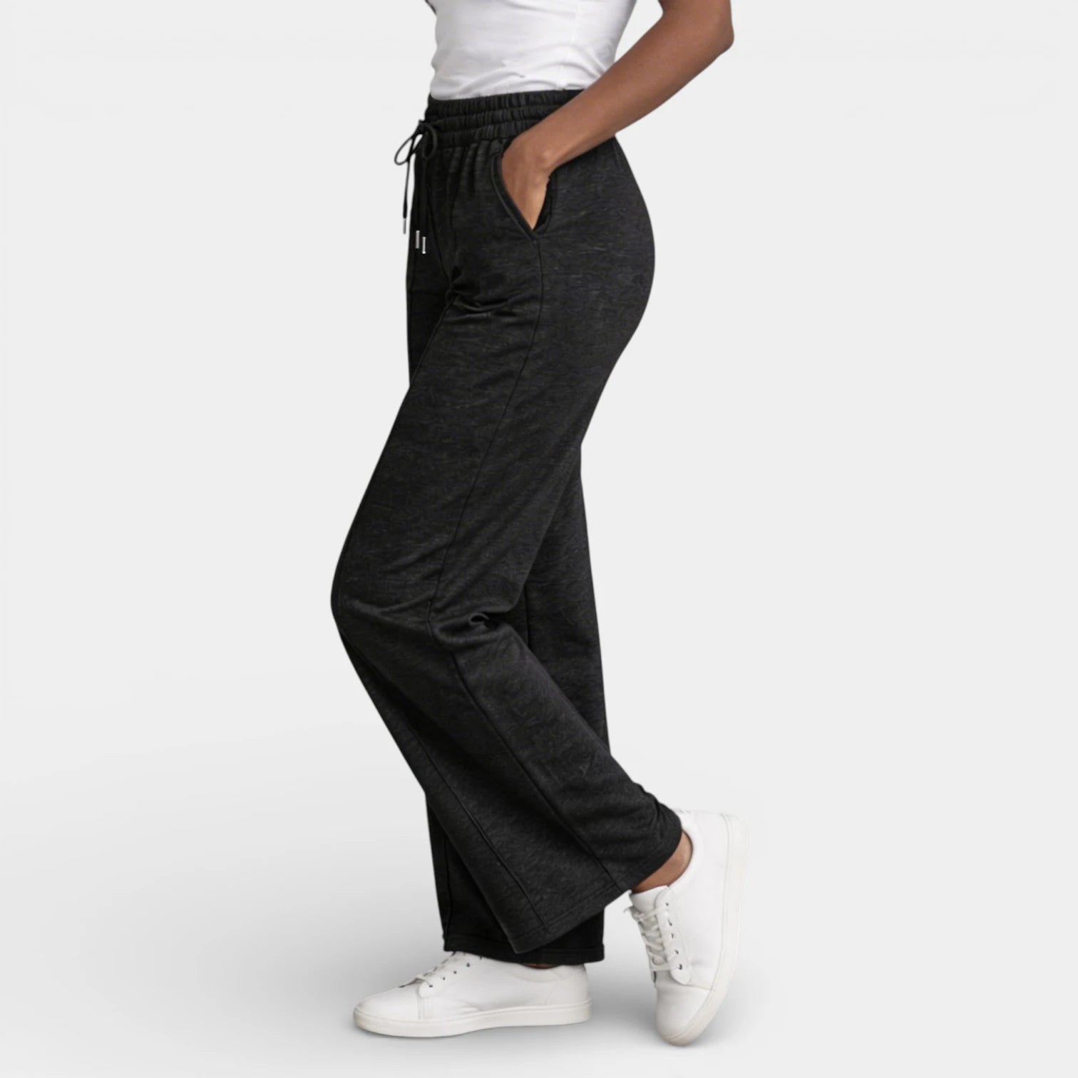 Pantalon Large Femme Cordon de Serrage – Taille Élastique Coupe Décontractée