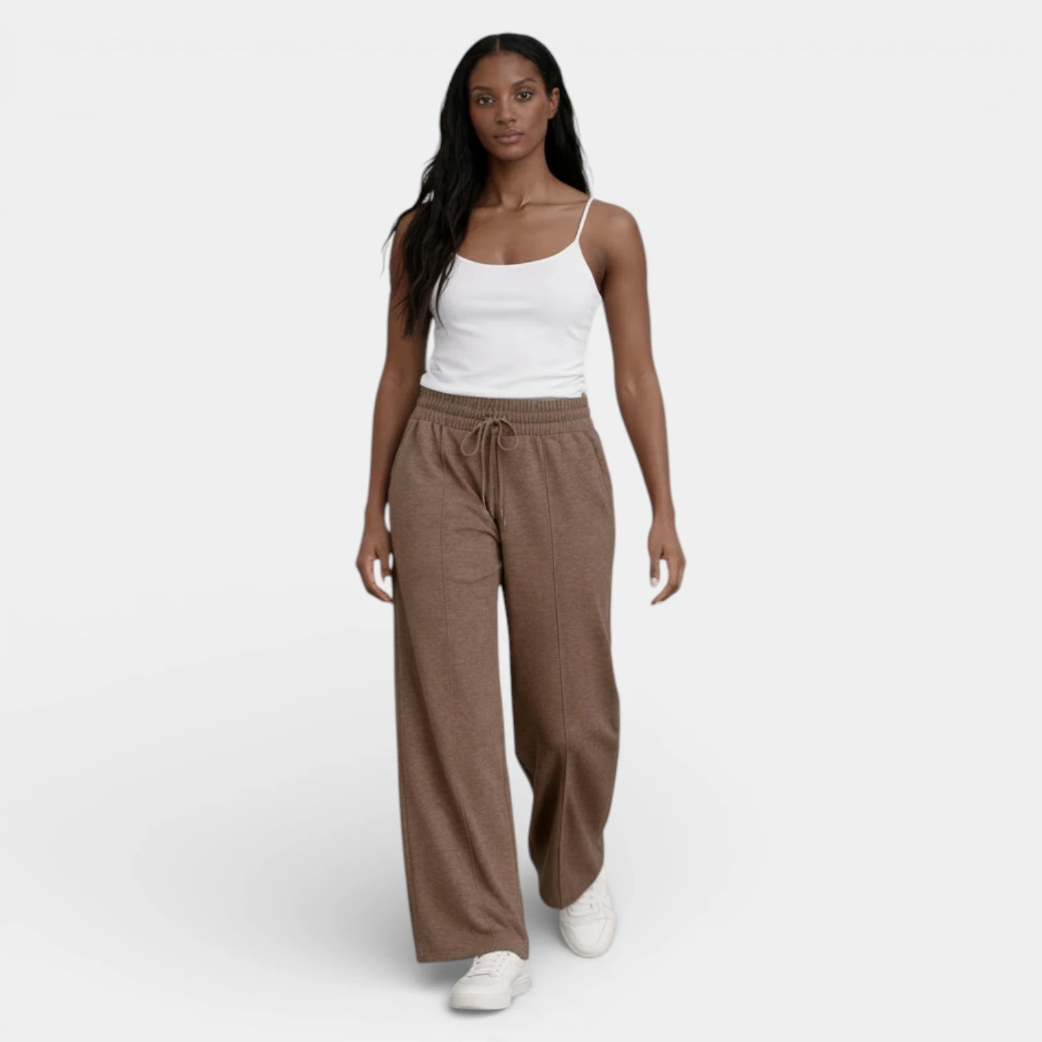 Pantalon Large Femme Cordon de Serrage – Taille Élastique Coupe Décontractée