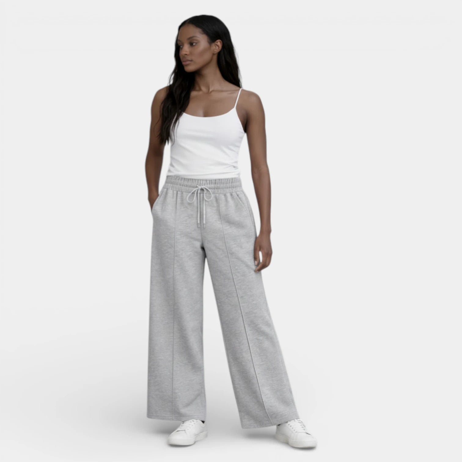 Pantalon Large Femme Cordon de Serrage – Taille Élastique Coupe Décontractée