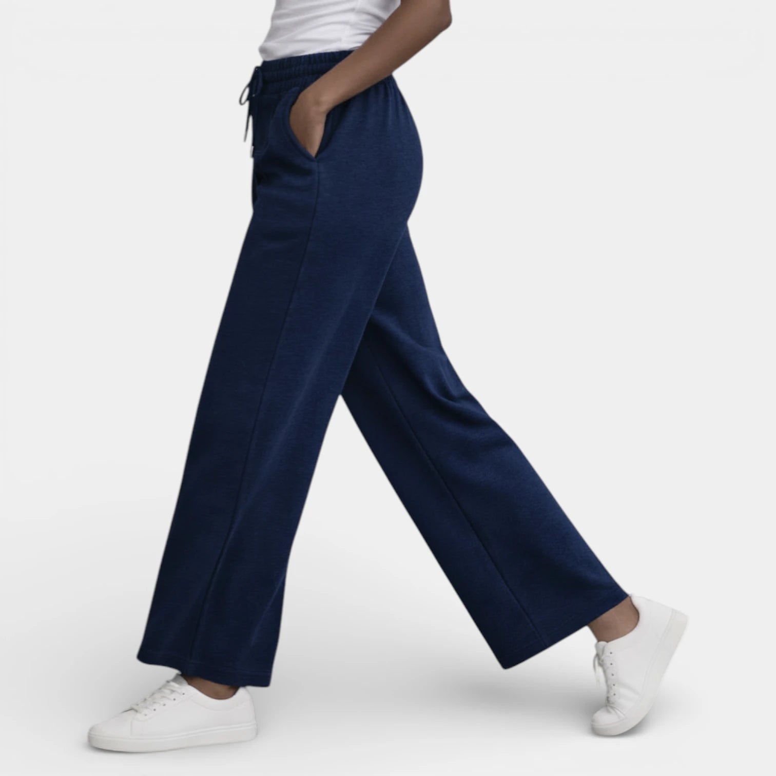 Pantalon Large Femme Cordon de Serrage – Taille Élastique Coupe Décontractée