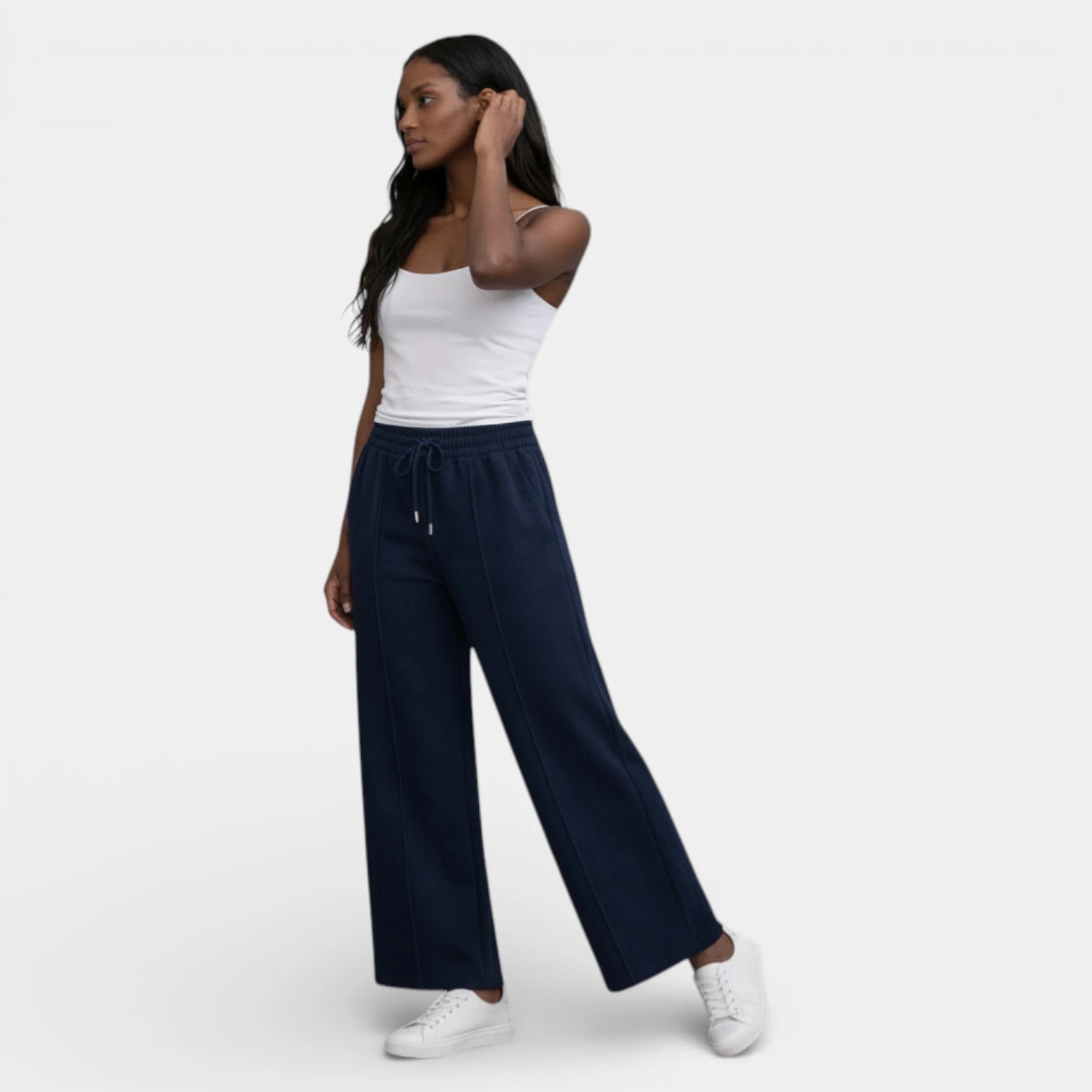 Pantalon Large Femme Cordon de Serrage – Taille Élastique Coupe Décontractée