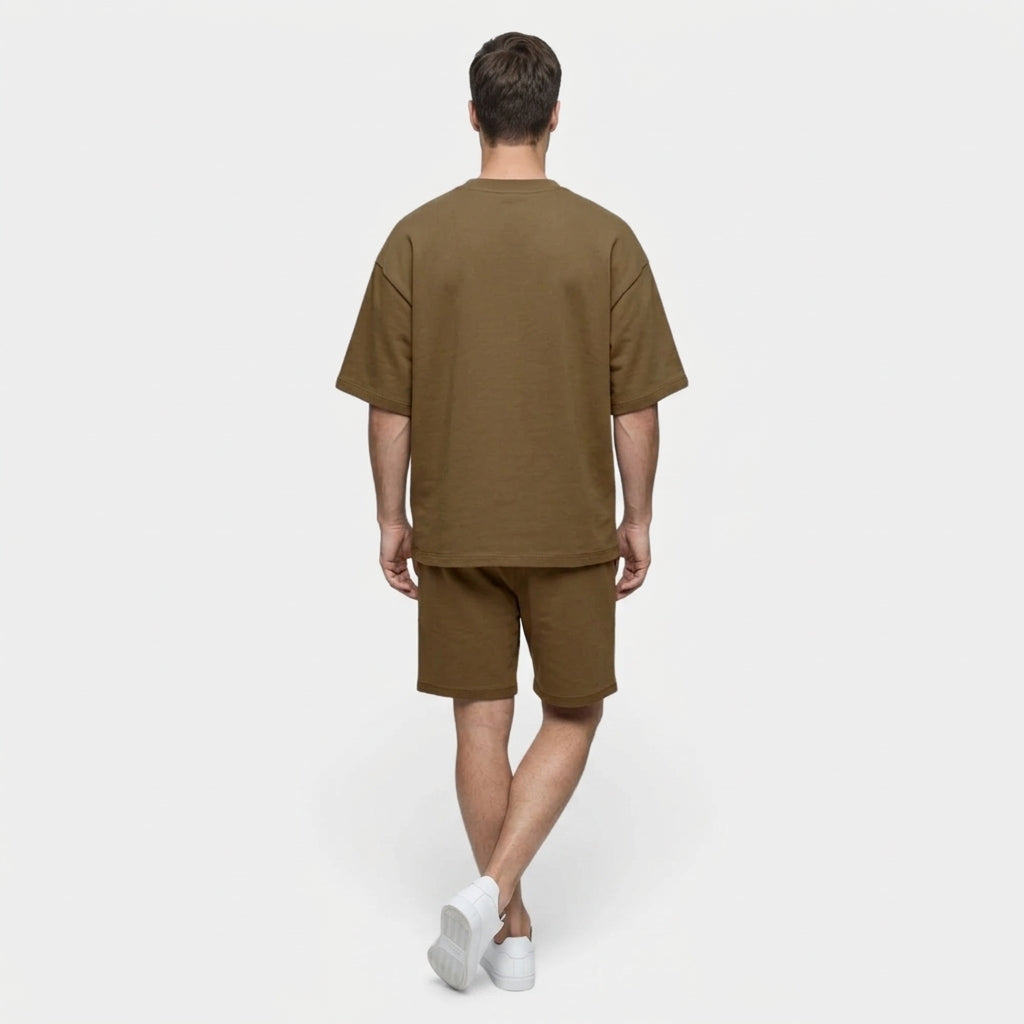 Ensemble Homme T-shirt Manches Courtes et Short Couleur Unie