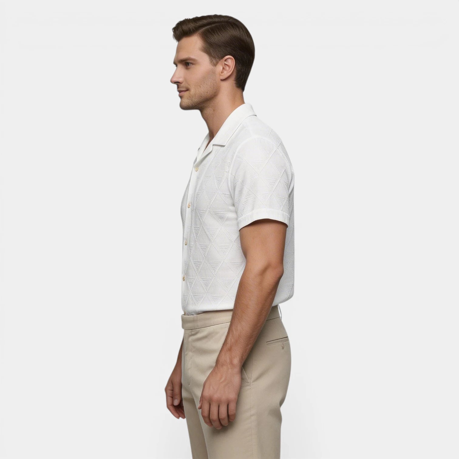 Chemise Homme à Manches Courtes Boutonnée