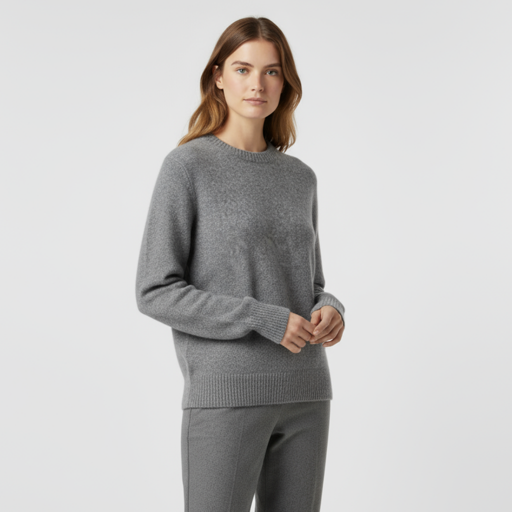 Pull En Maille Femme À Col Rond