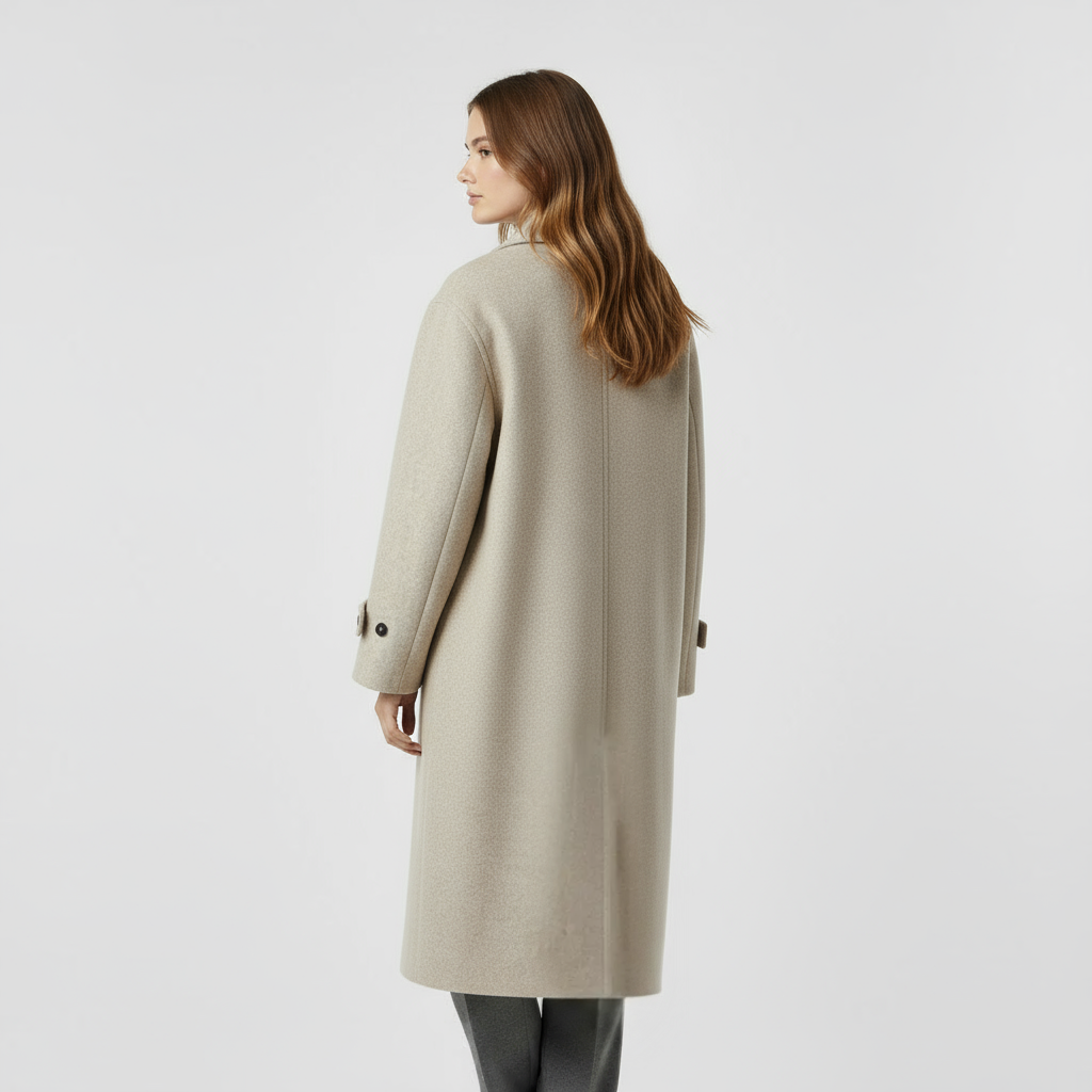 Manteau Long Femme À Revers