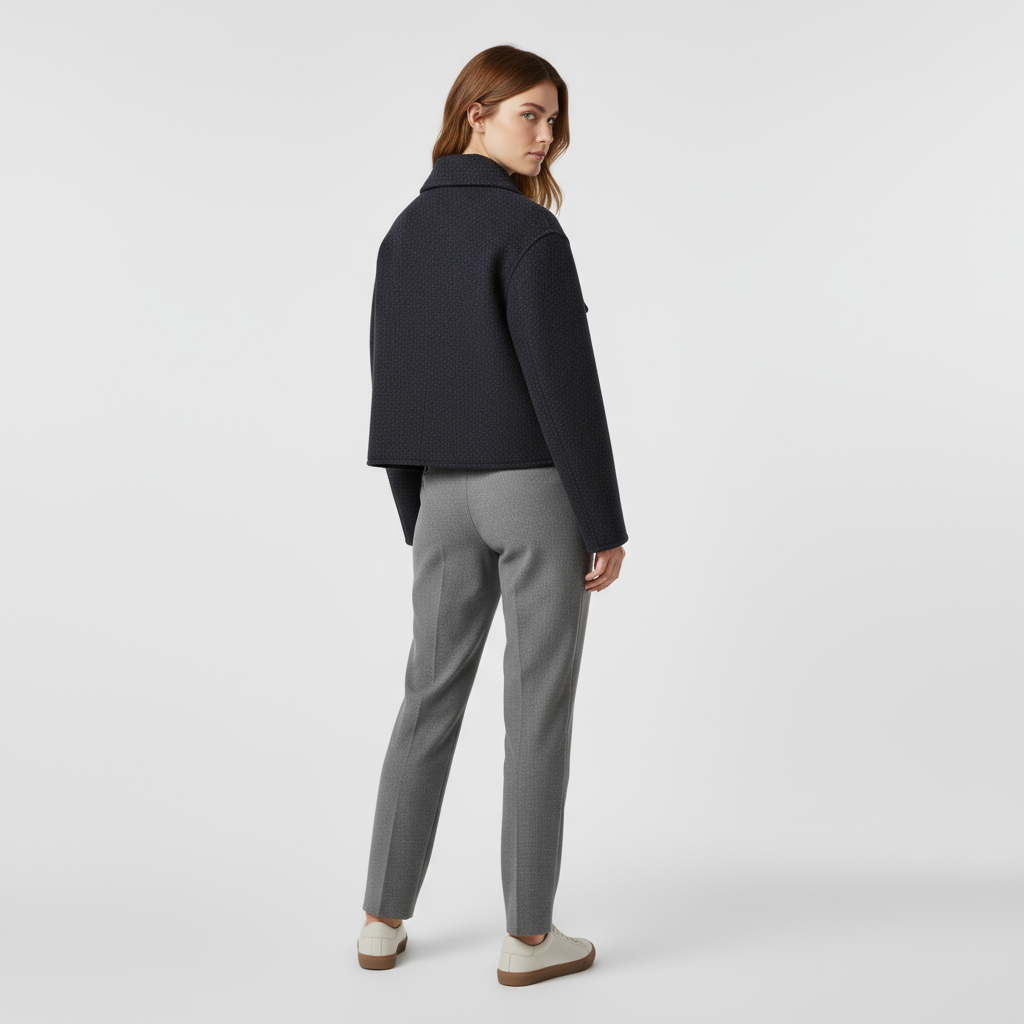 Veste Texturée Femme En Laine Mélangée