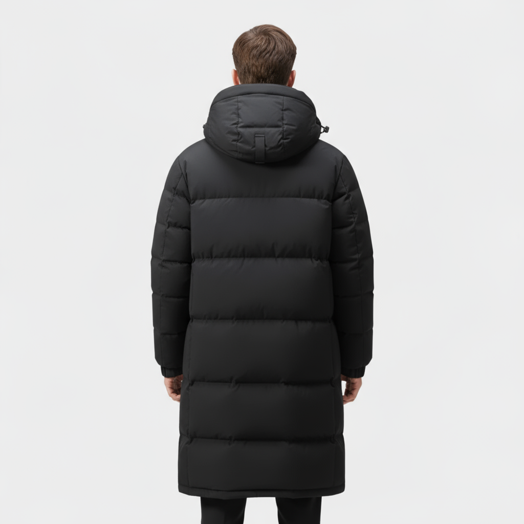 Manteau Long Matelassé Homme Avec Capuche