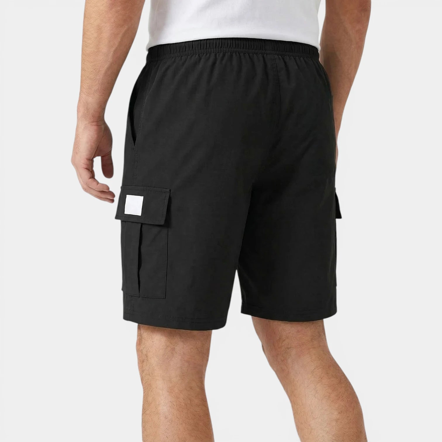 Short Cargo Homme Taille Élastiquée à Cordon Poches à Rabat