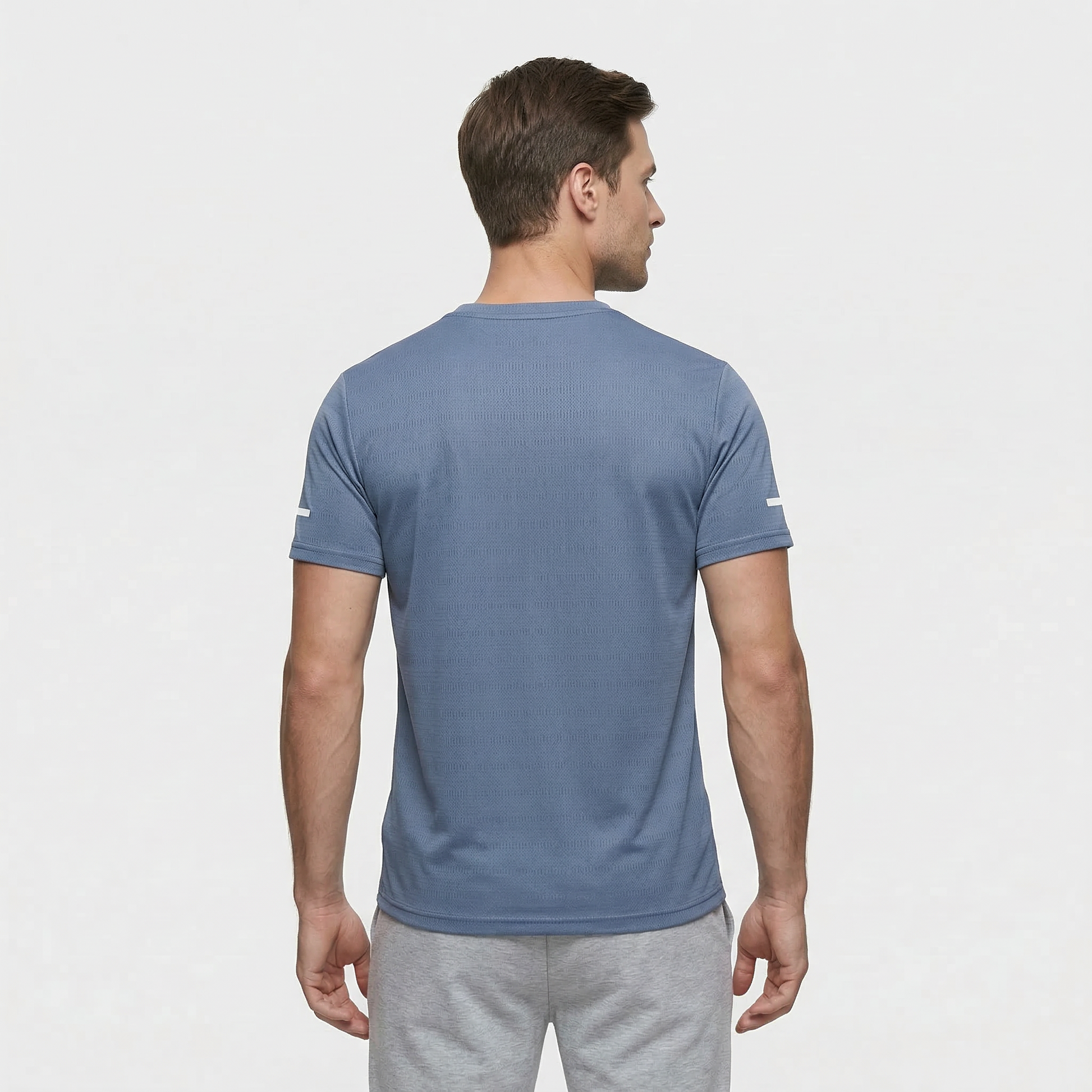 T-shirt Homme Col Rond Manches Courtes Coupe Droite Casual