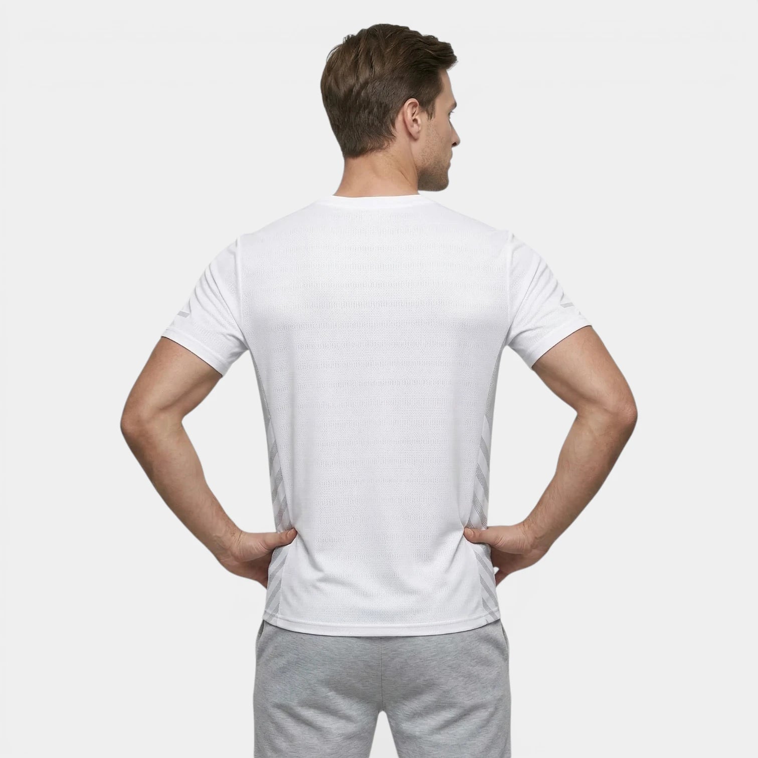 T-shirt Homme Col Rond Manches Courtes Coupe Droite Casual
