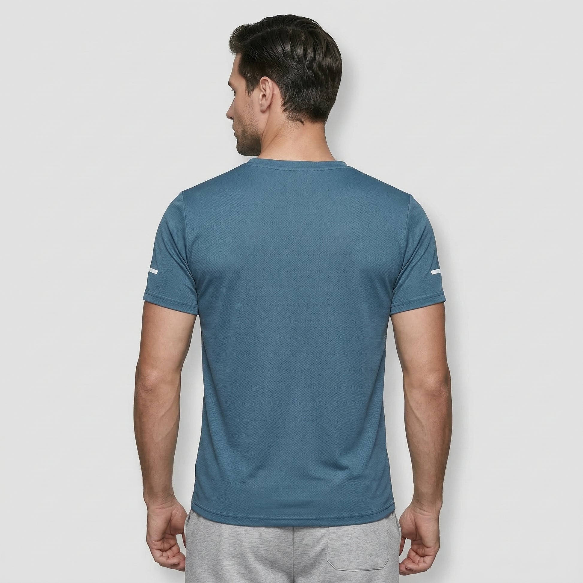 T-shirt Homme Col Rond Manches Courtes Coupe Droite Casual